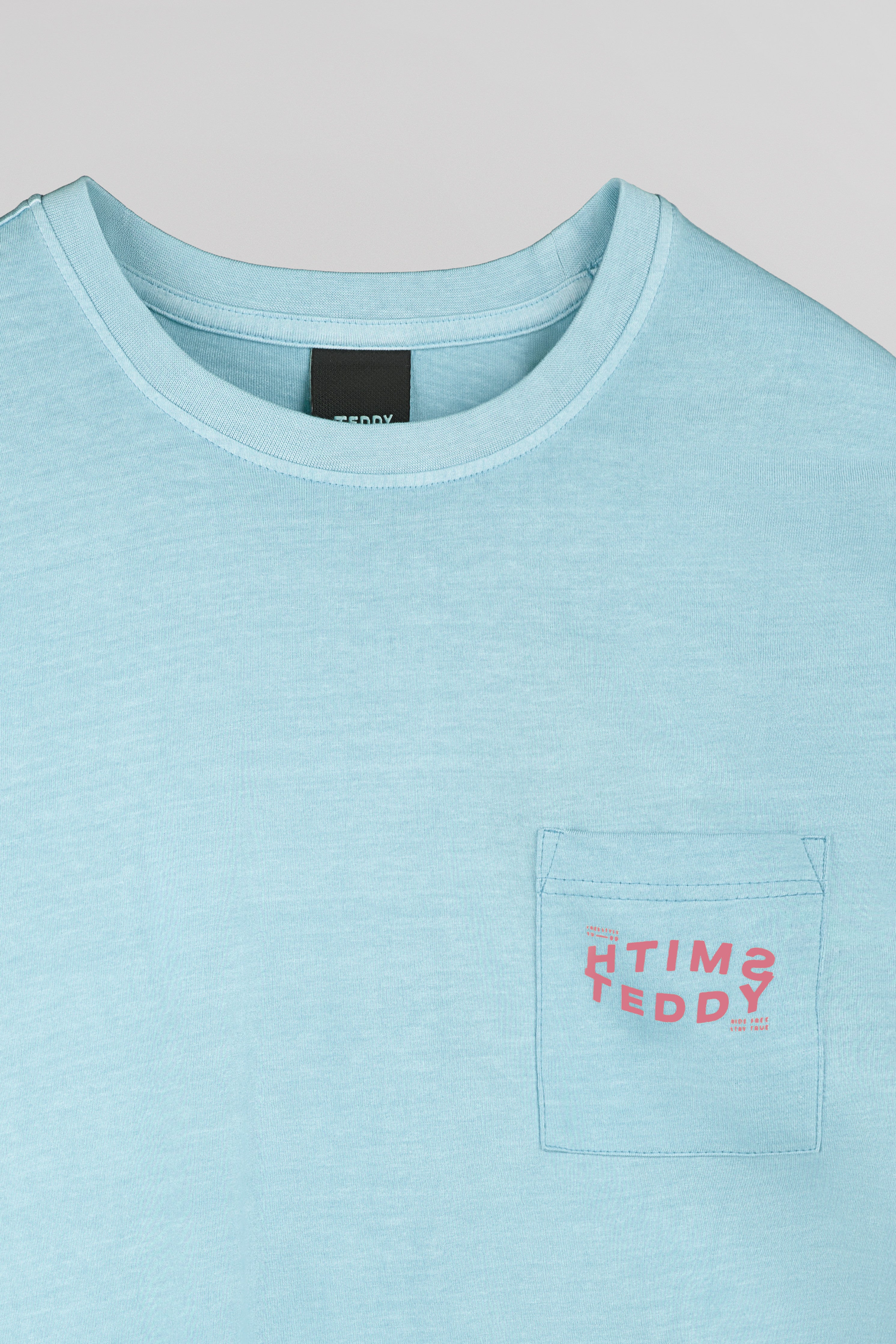 Teddy Smith T-Squad MC t-shirt large Bleu Lagon délavé