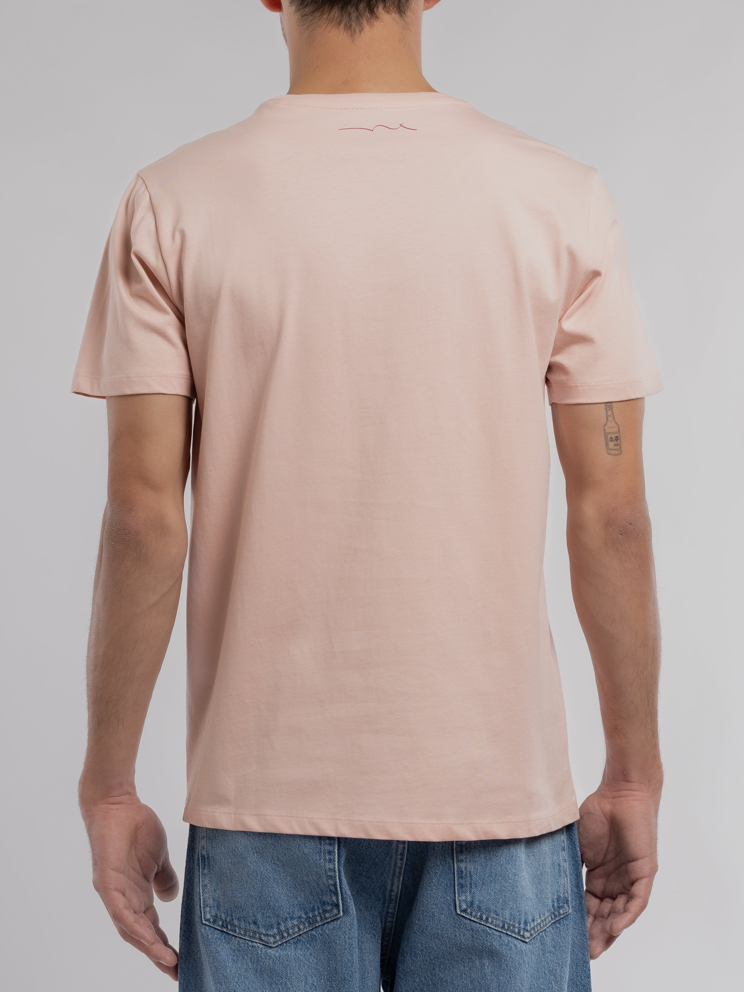 Teddy Smith T-Evry MC T-shirt Rose Pastel Col Rond
