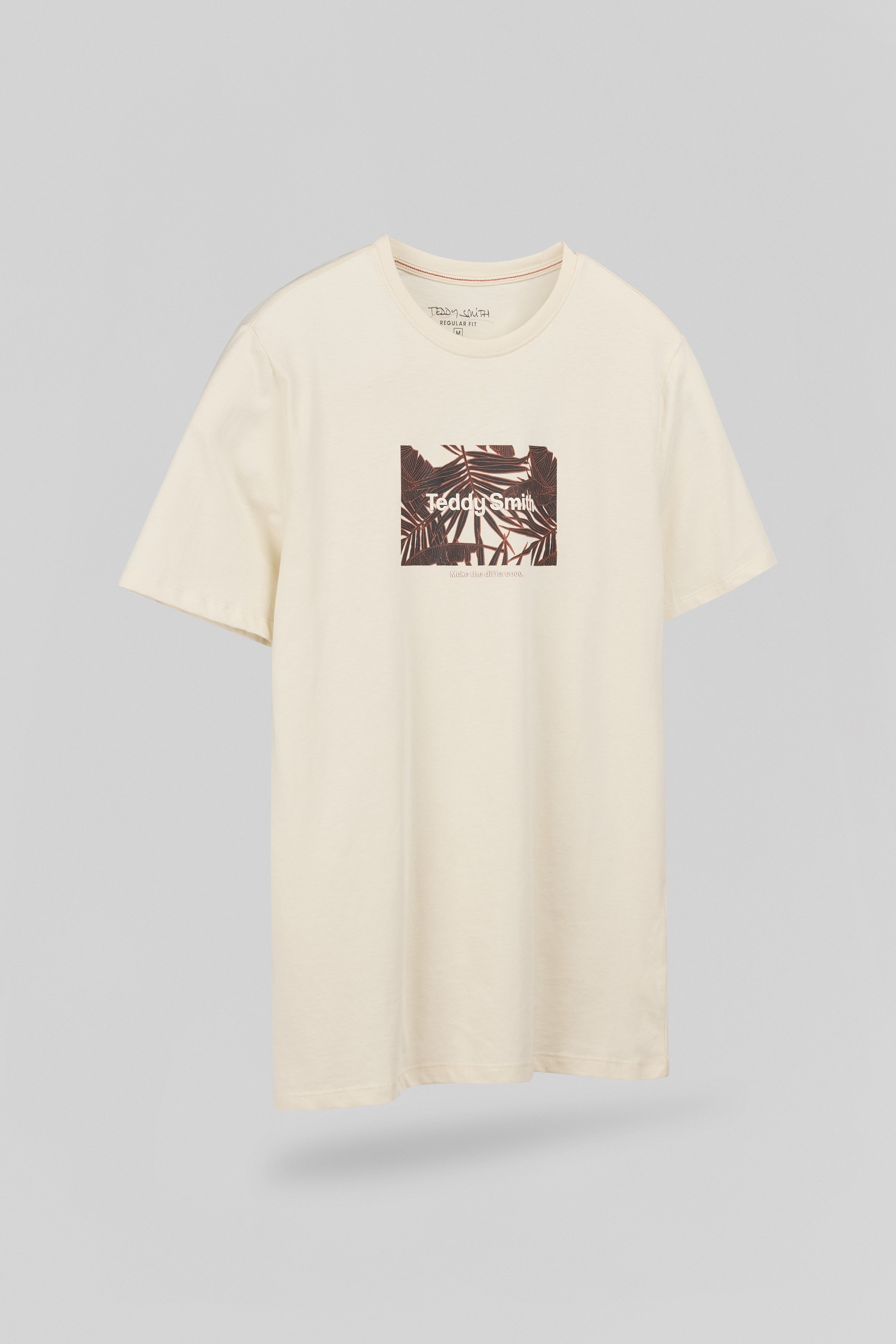 Teddy Smith T-Ares MC t-shirt cream homme