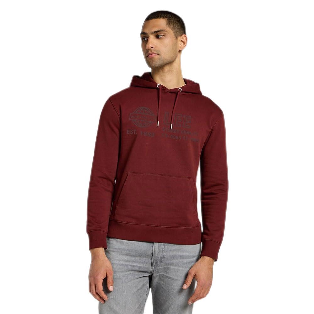 Lee Seasonal Hoodie sweat homme L bleu encre regular