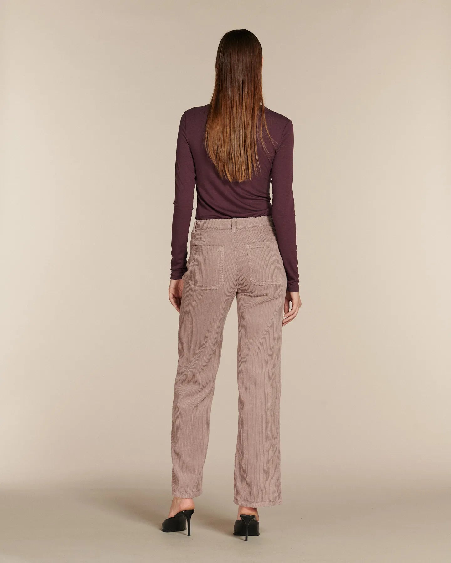 Labdip Swann Trendy Corduroy pantalon velours wisteria taille haute