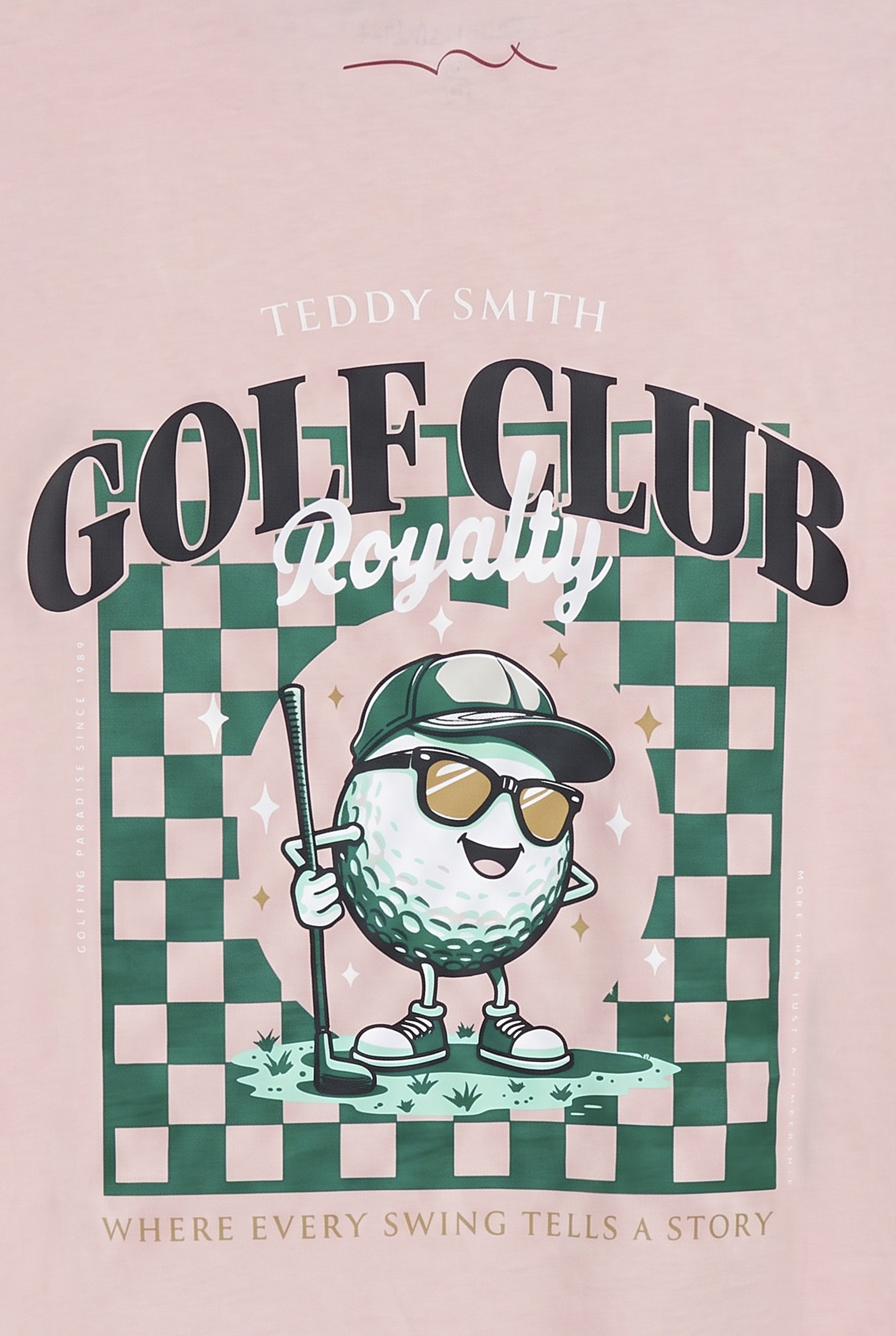 Teddy Smith T-Damien MC t-shirt ample rose pastel homme