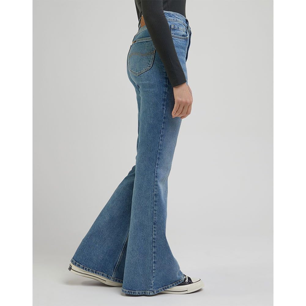 Lee Évasé jean flare femme 30W 33L délavé soleil