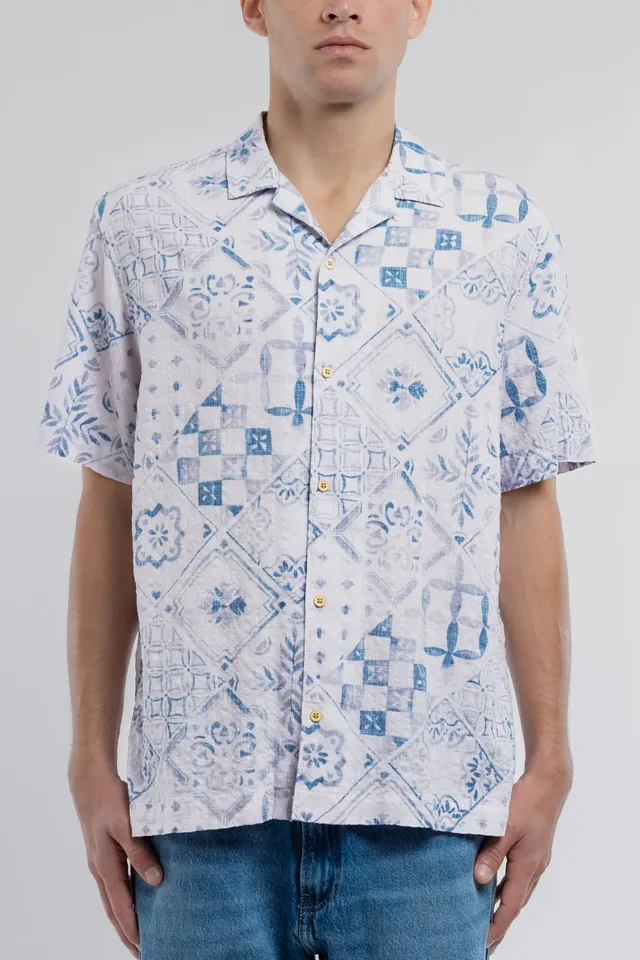 Teddy Smith C-Raymond Chemise Hawaïenne Blanche Coton