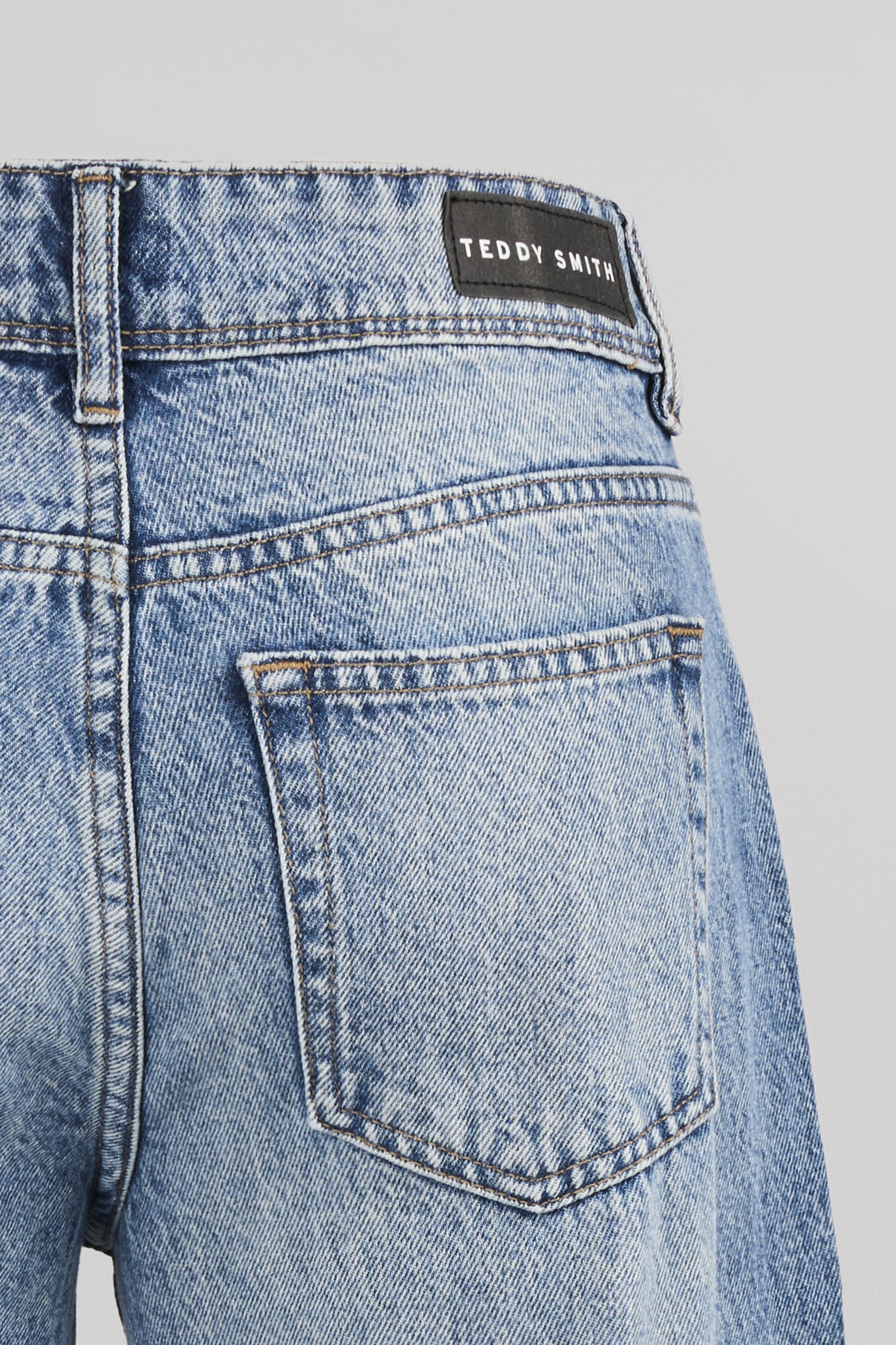 Teddy Smith P-Gladys Low jean loose indigo clair femme
