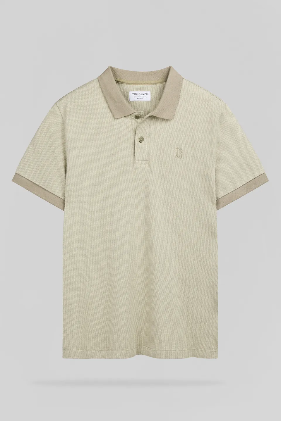 TEDDY SMITH P-Osey polo jacquard homme kaki