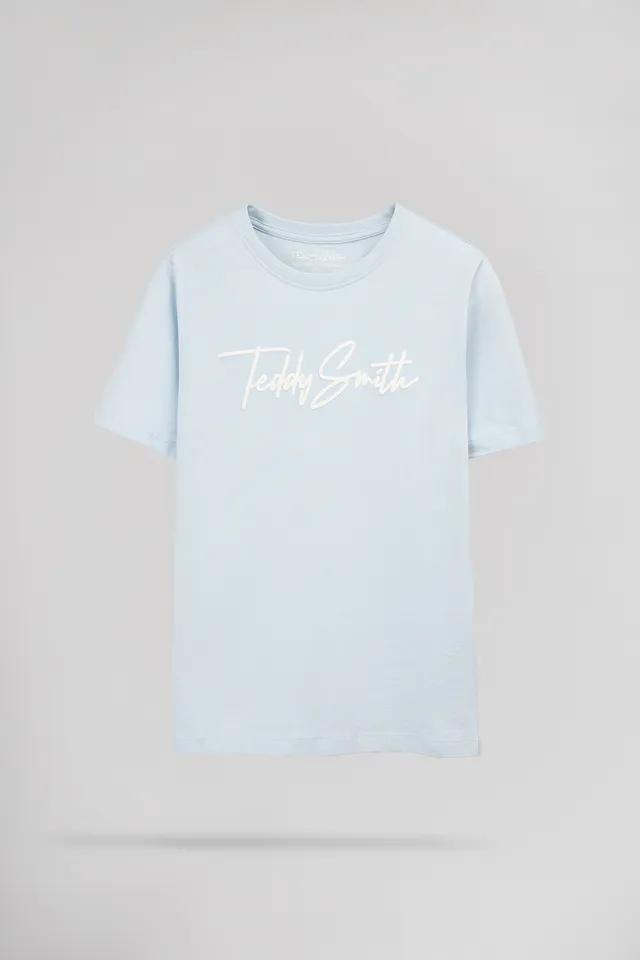 Teddy Smith T-Evan t-shirt bleu pastel garçon coton