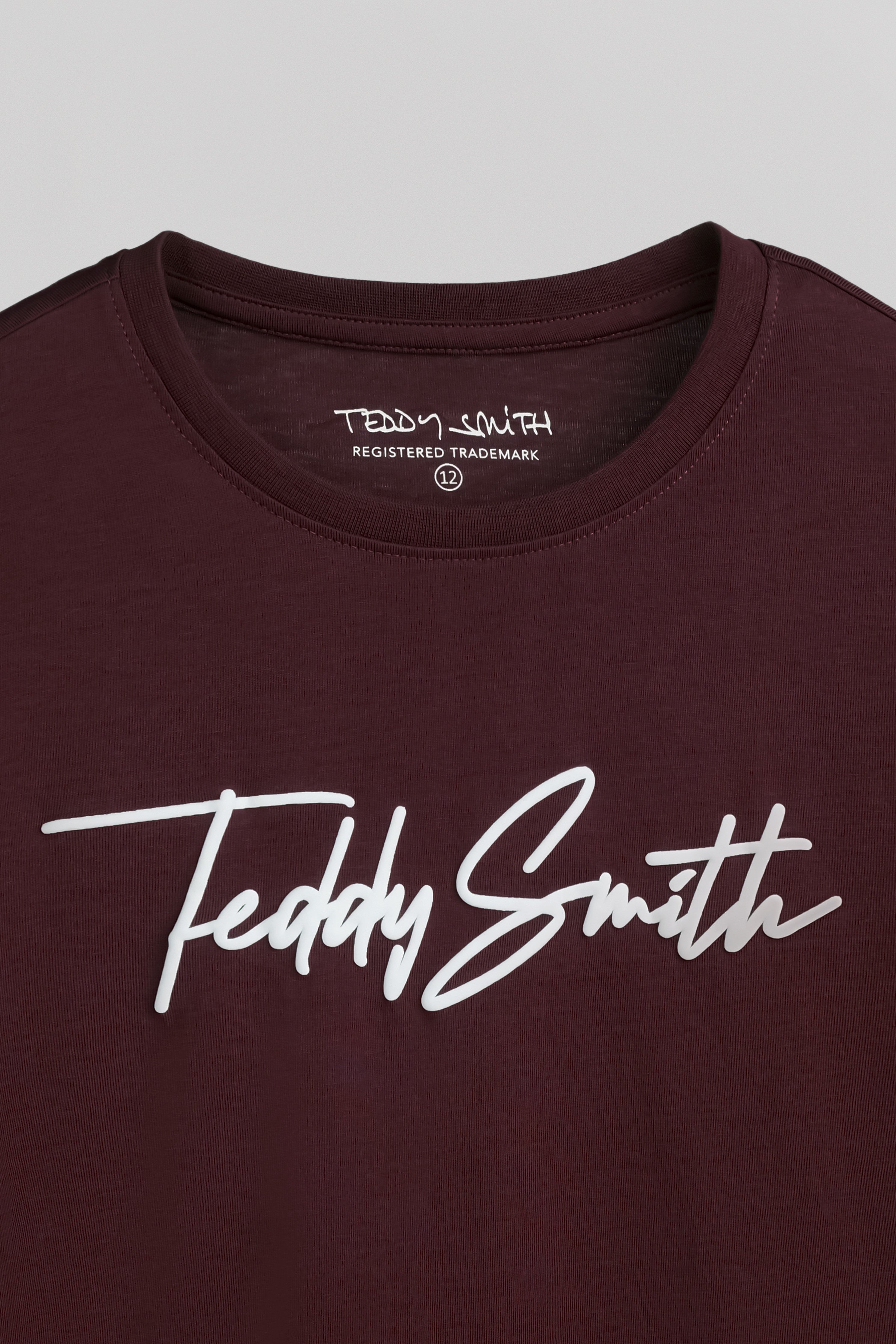 Teddy Smith T-Evan MC JR t-shirt bordeaux foncé garçon