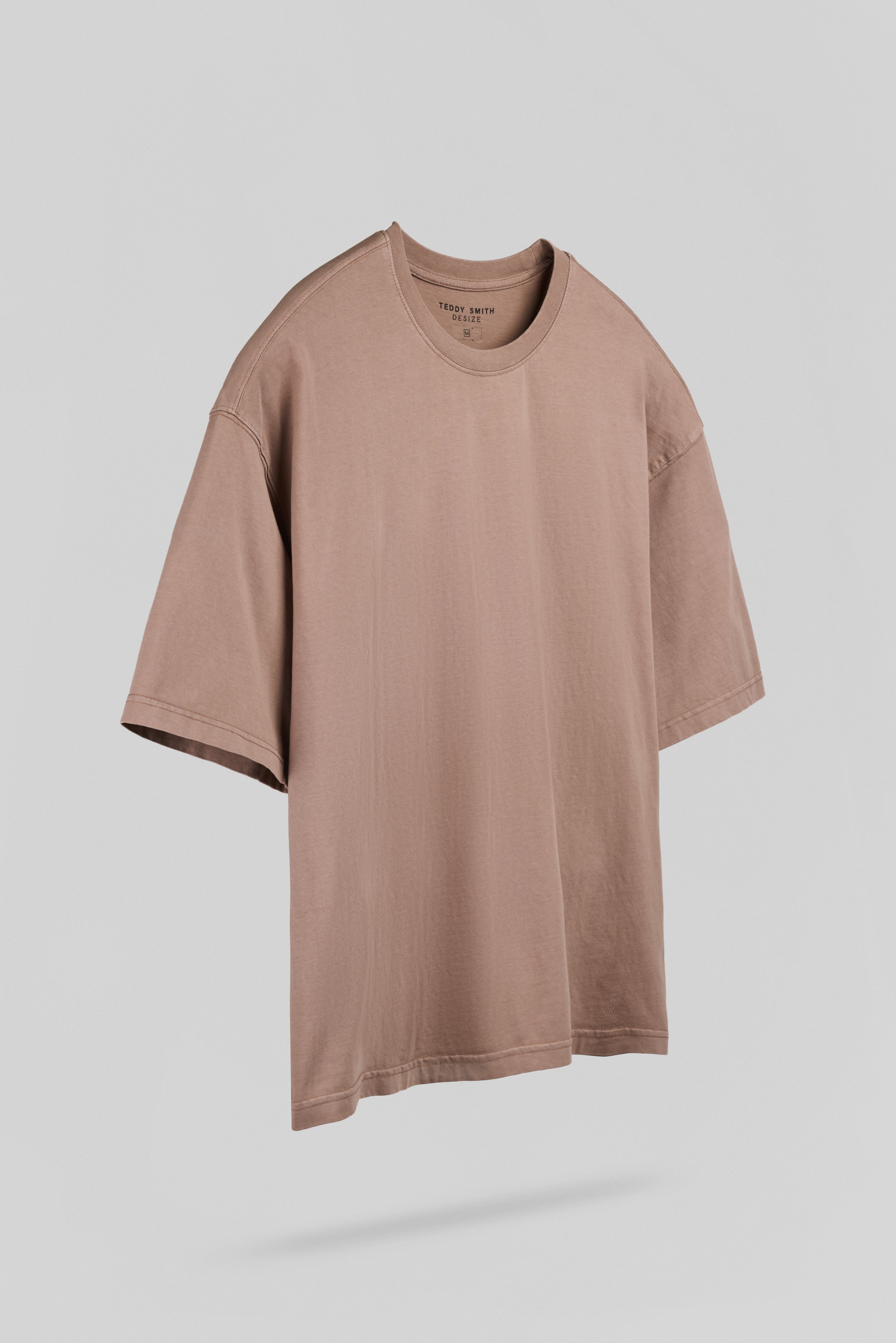 Teddy Smith T-Essential T-Shirt Oversize Rose Cendré Coton
