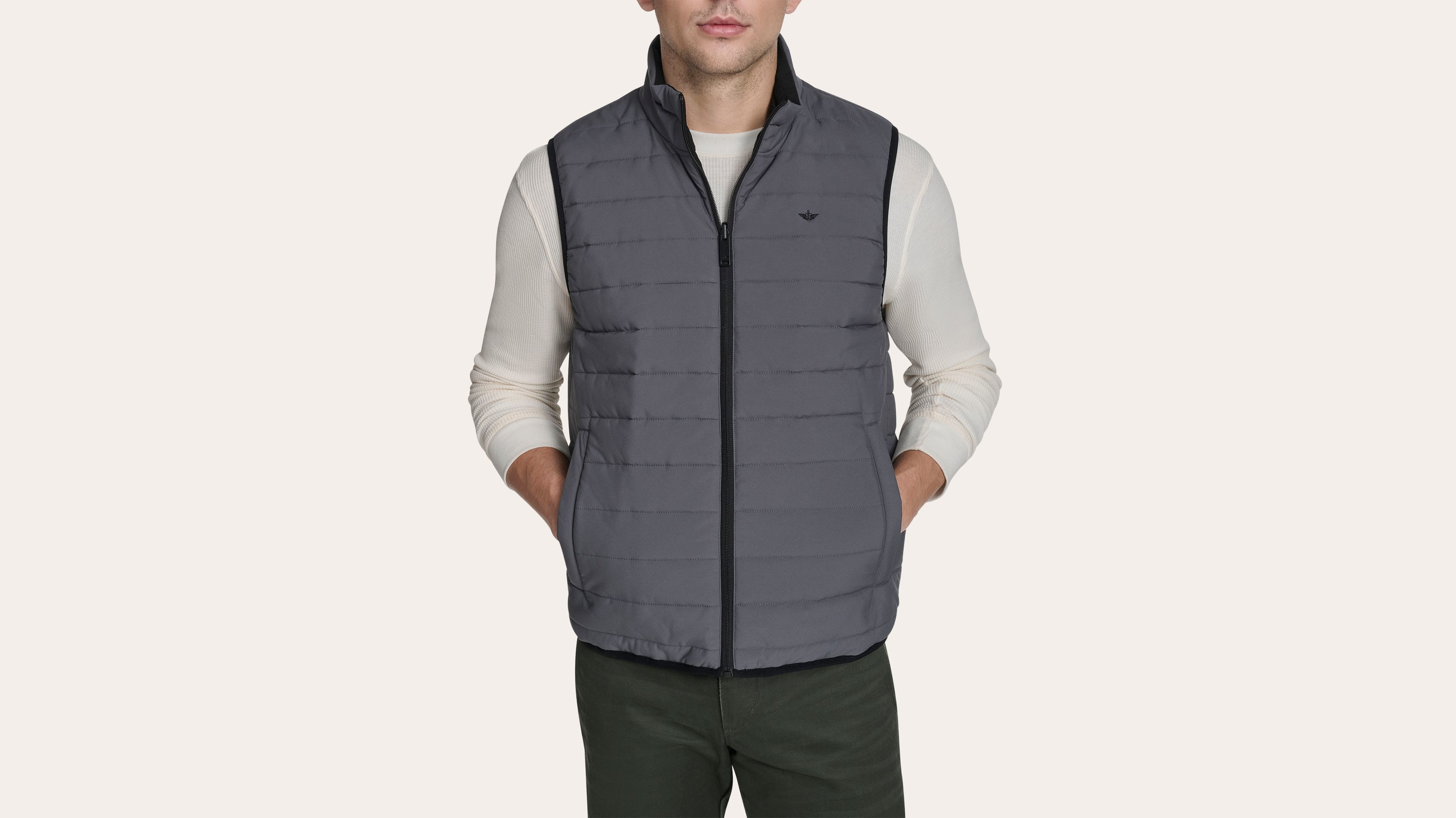 Dockers Reversible gilet doudoune réversible gris homme