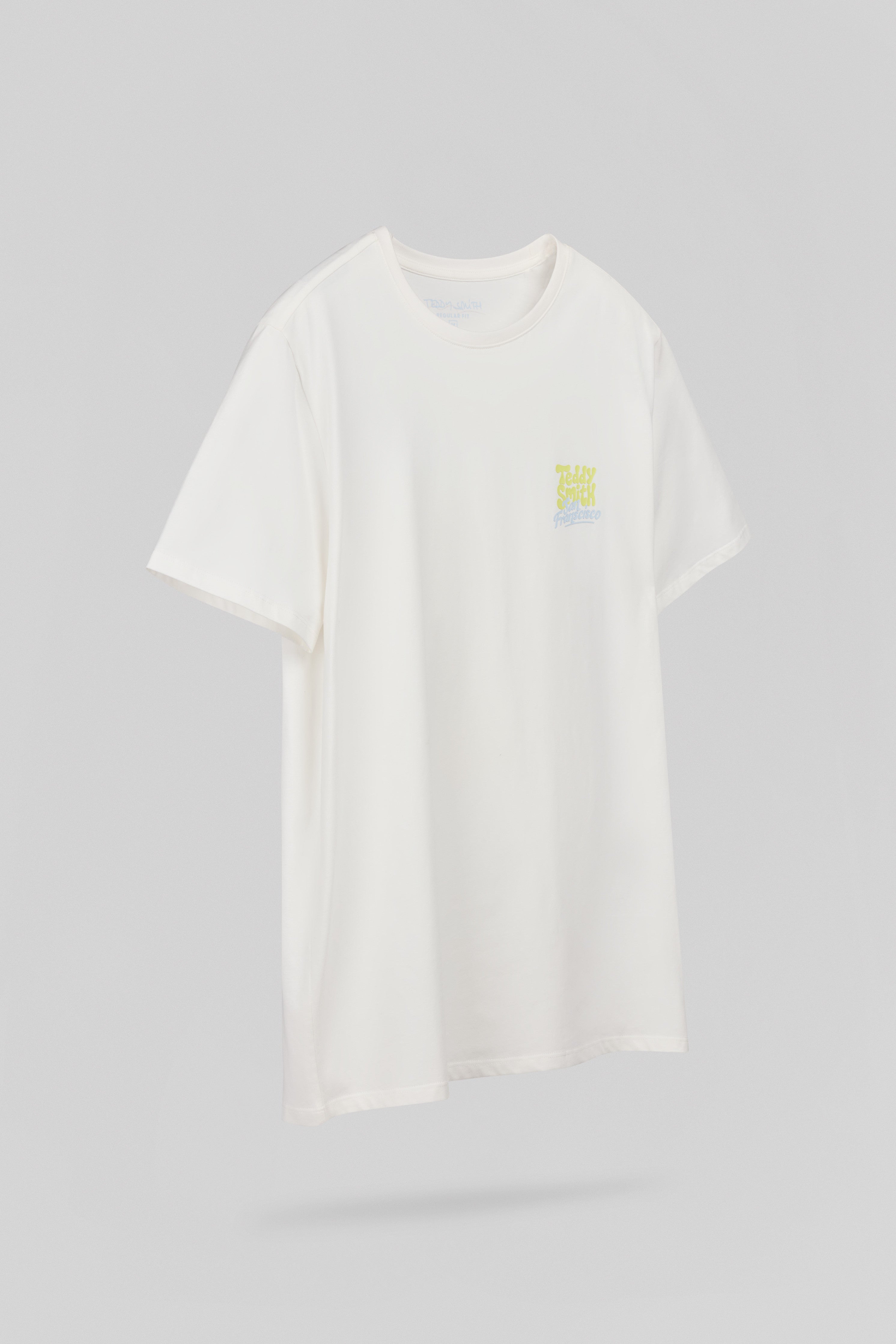 Teddy Smith T-Frans MC Middle White t-shirt homme blanc imprimé