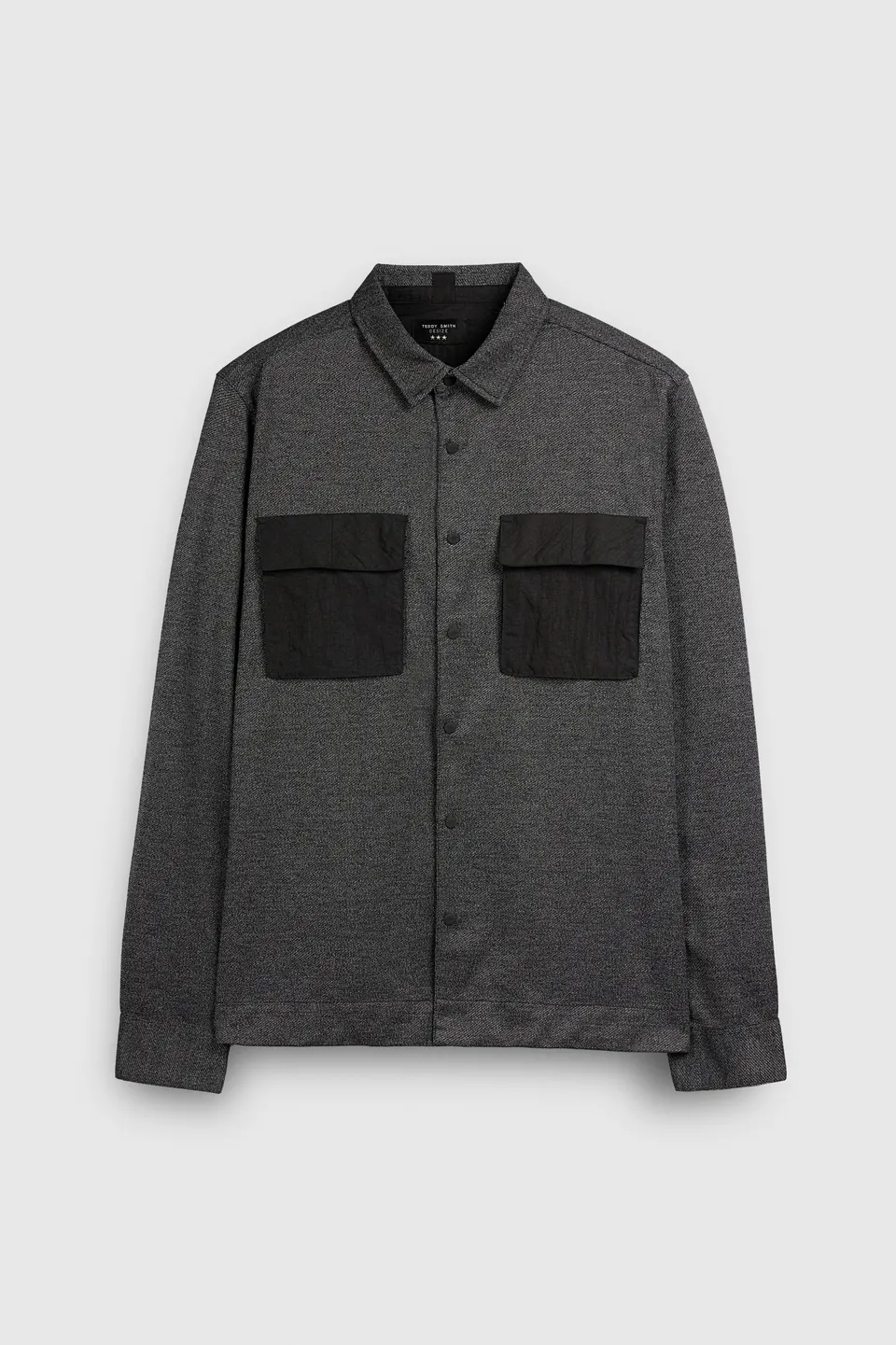 Teddy Smith C-William ML chemise homme noir coupe décontractée