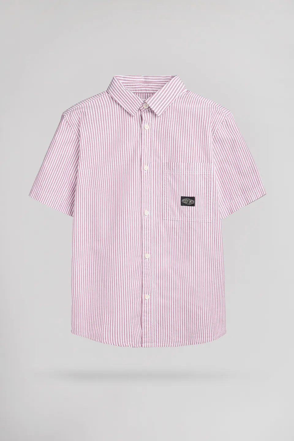 Teddy Smith C-Ox MC JR chemise garçon framboise rayures