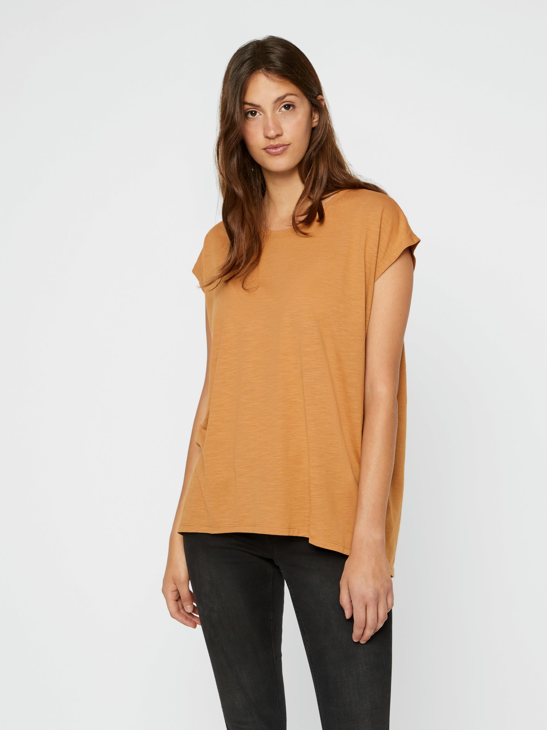 Noisy May t-shirt oversize col rond dos long