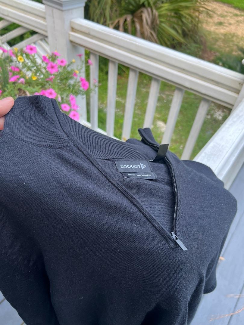 Dockers Go Half-Zip Sweat Homme Noir Thermorégulant