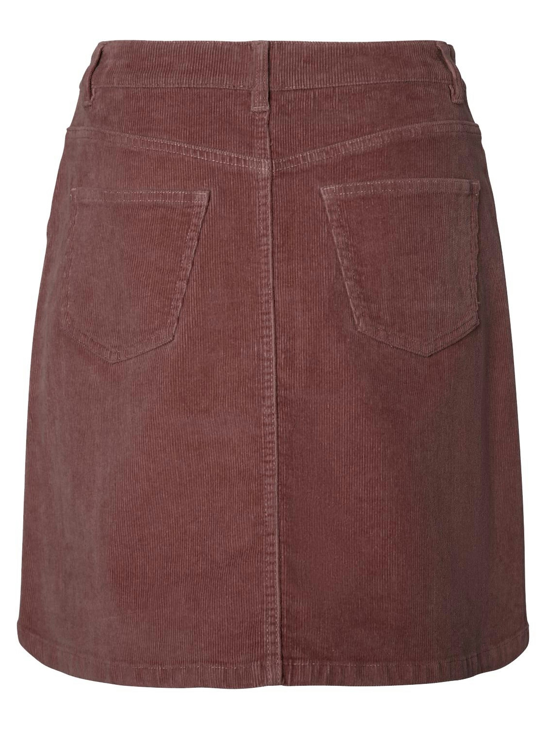 Noisy May jupe velours trapèze boutonnée coton stretch