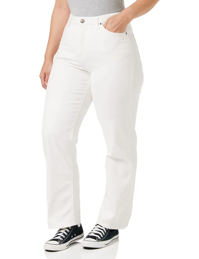 Lee Large Jambe Longue jean femme Blanc 28W 31L
