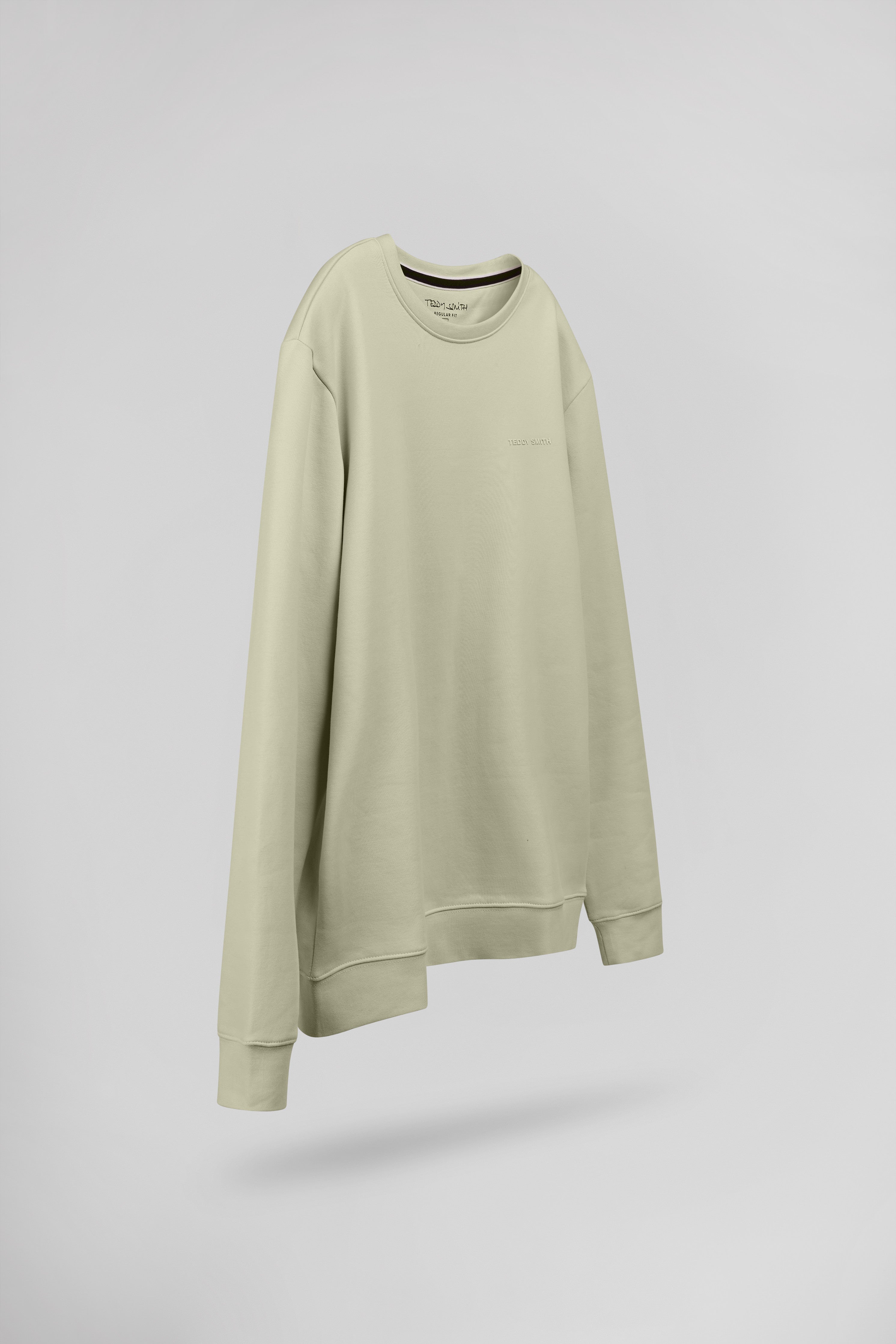 Teddy Smith S-Nark RC sweat col rond vert sauge