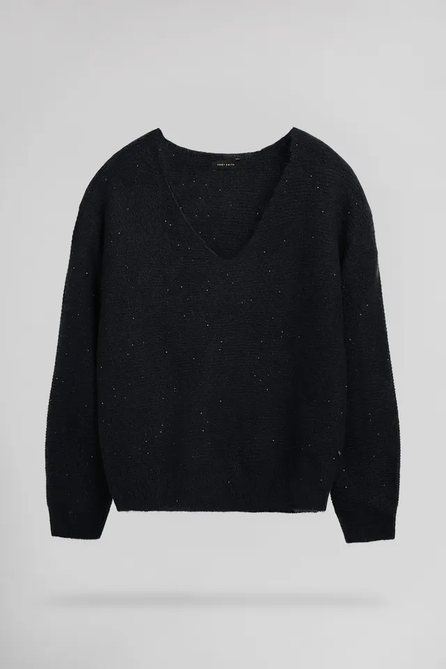 Teddy Smith P-Rachel pull femme navy col V