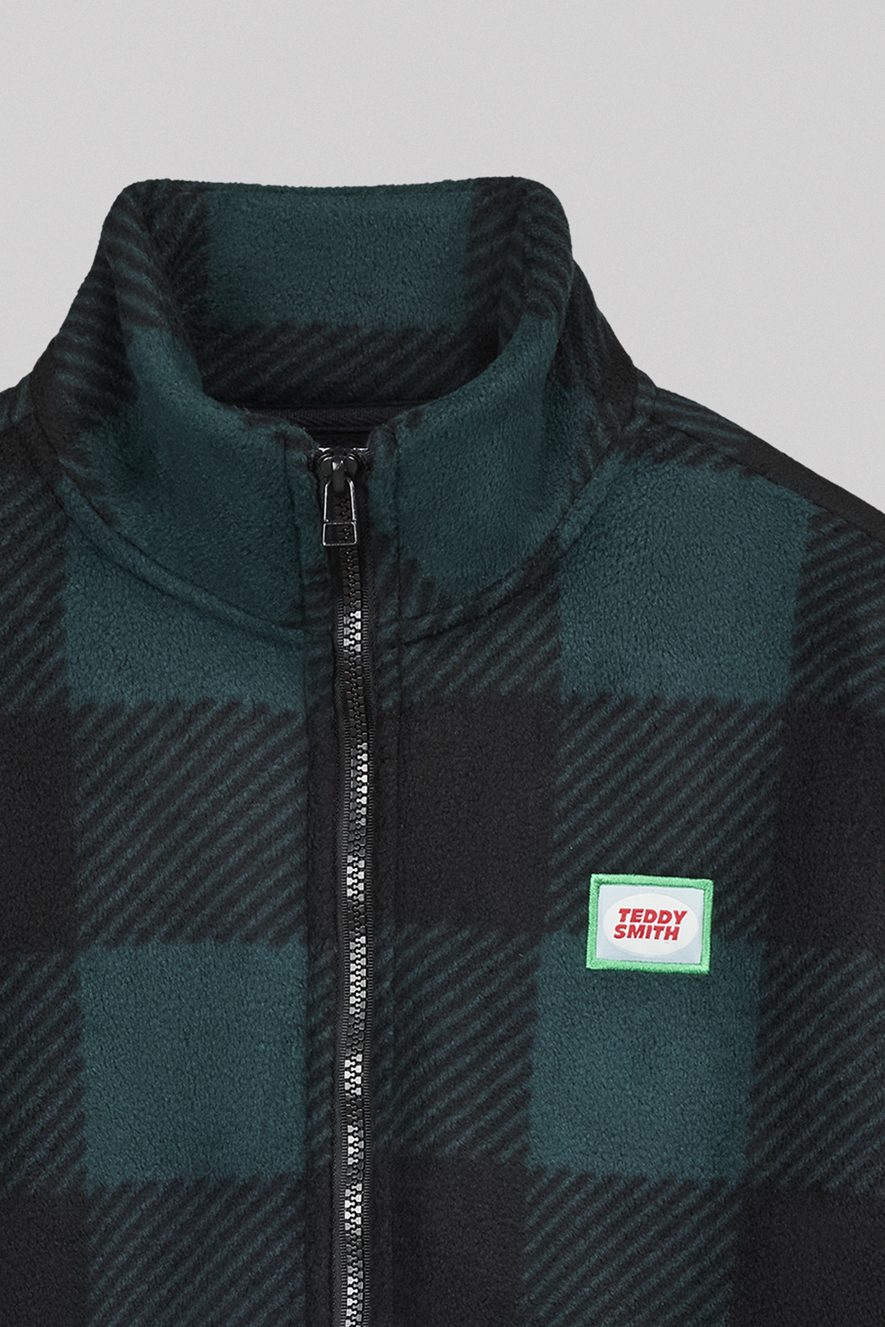 Teddy Smith B-Charles Jr polaire garçon vert pin carreaux