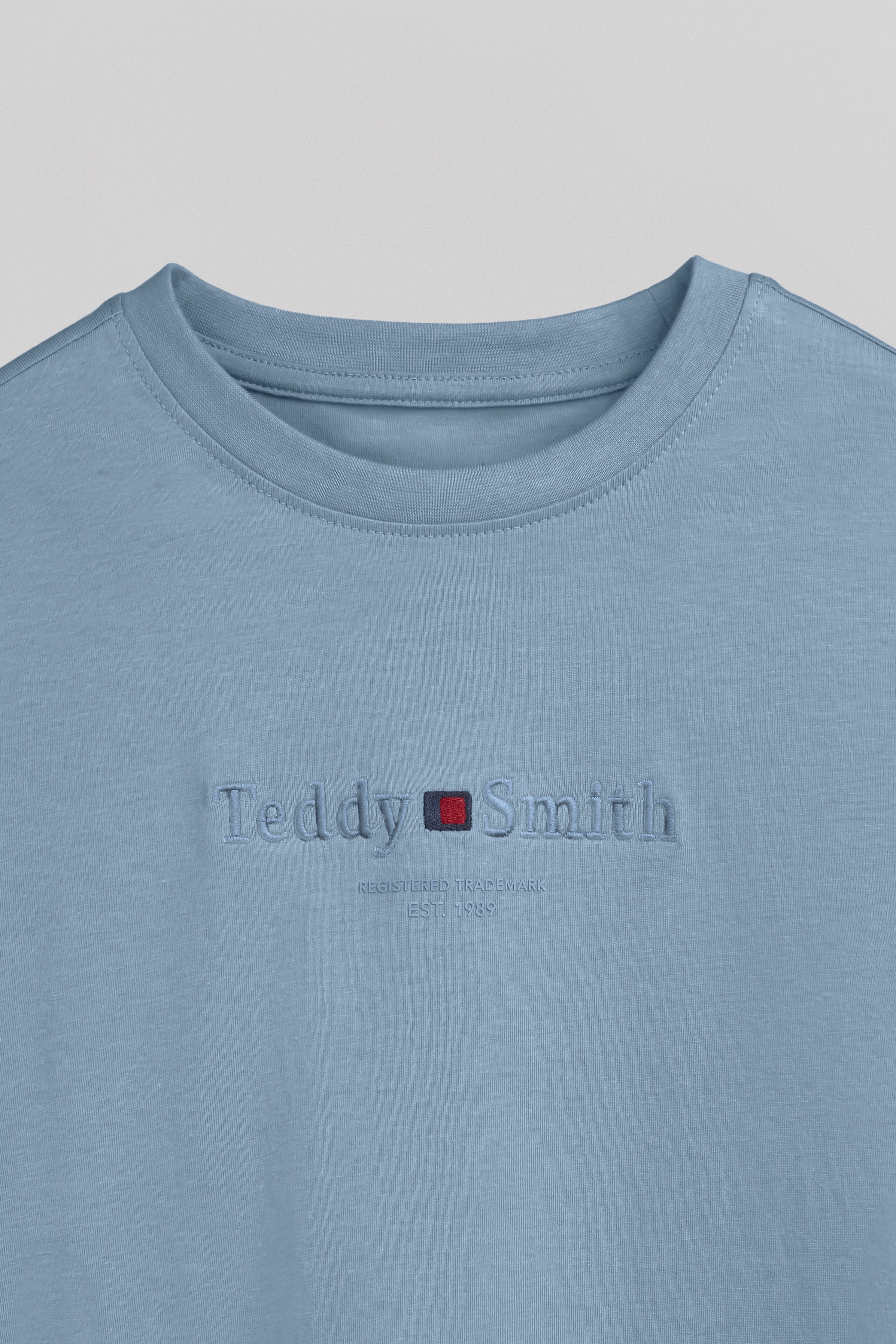 Teddy Smith T-Jim MC Jr t-shirt garcon bleu mineral