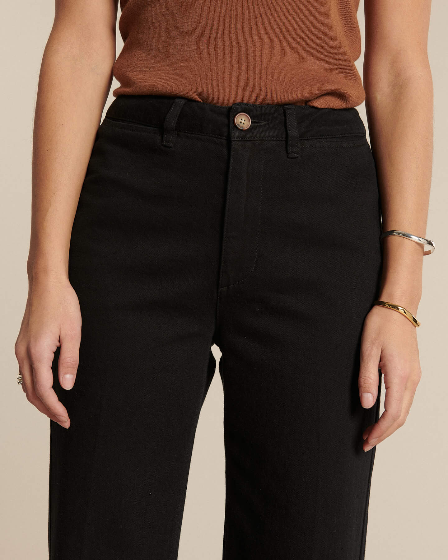 Labdip Swann Black jean large taille haute noir