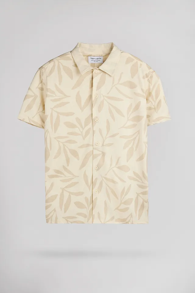 Teddy Smith C-Aresk MC JR chemise garçon cream floral