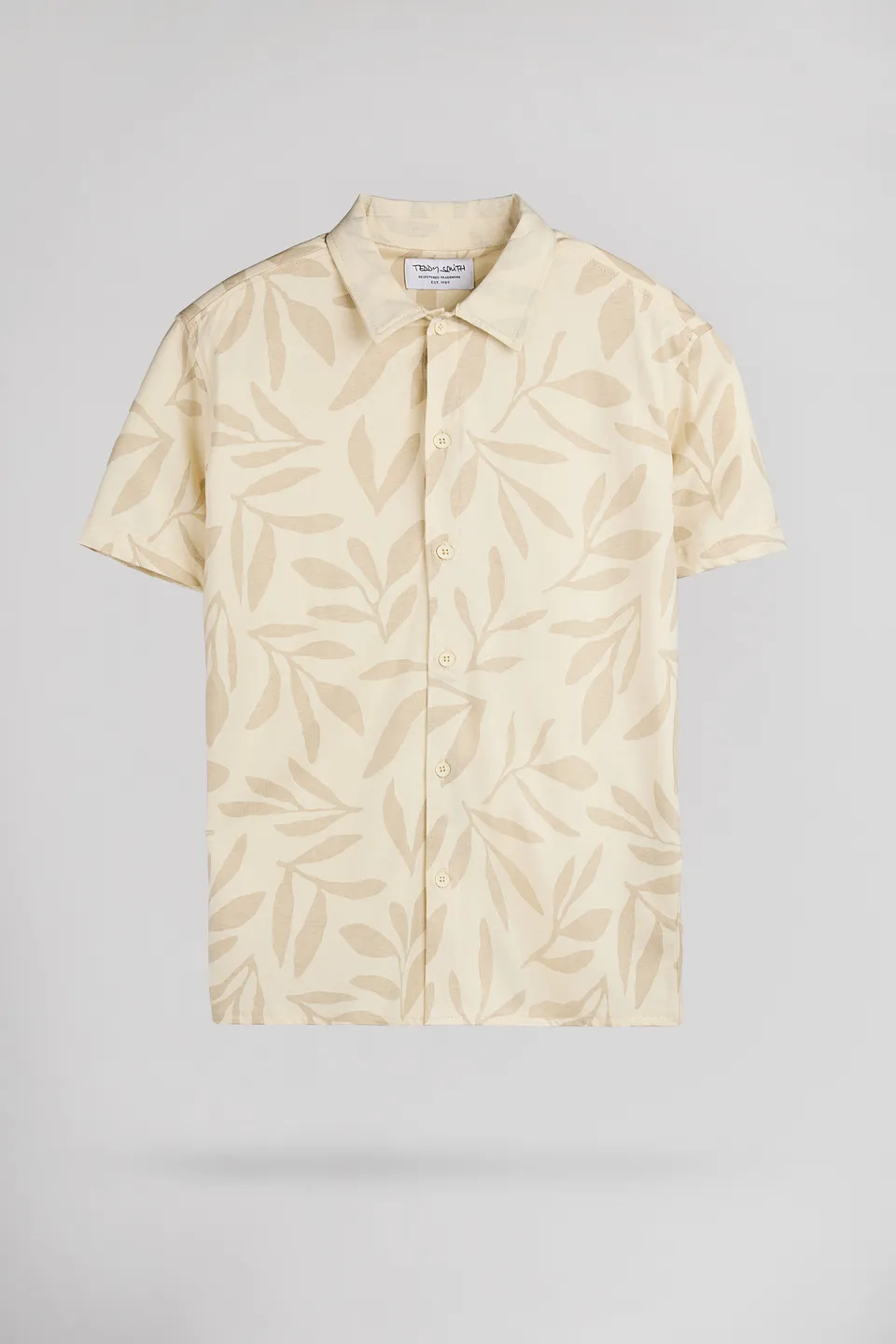Teddy Smith C-Aresk MC JR chemise garçon cream floral