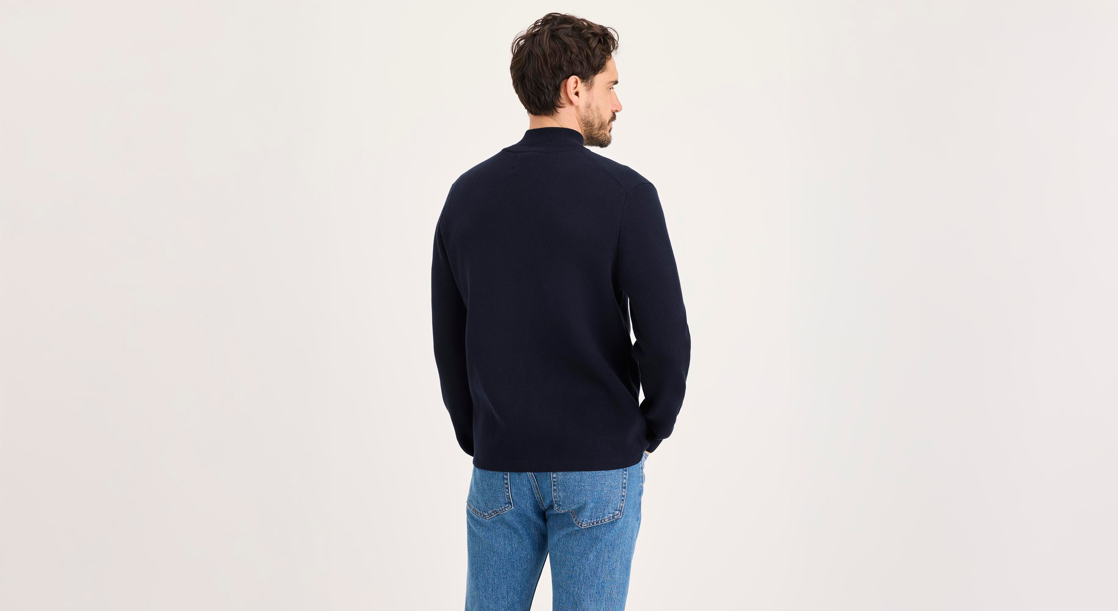 Dockers Full-Zip Sweater pull zippé bleu marine coupe regular
