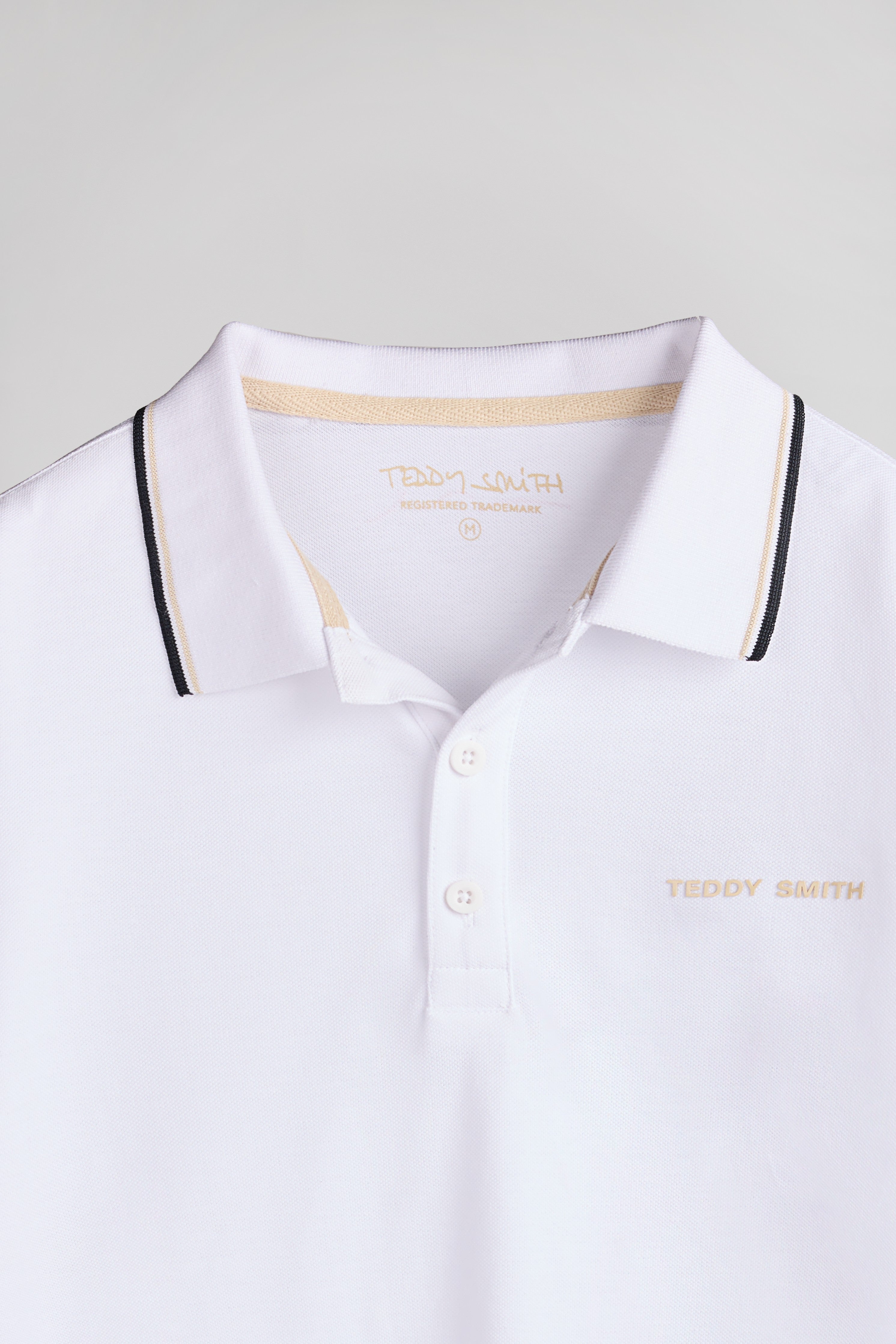 Teddy Smith Pasian 2 MC Polo homme blanc coton piqué