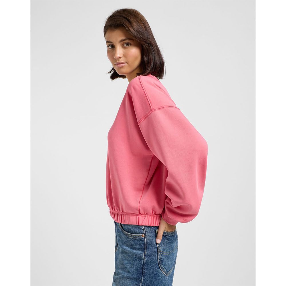 Lee Sleeve Detail Sweatshirt sweat femme litchi taille L coupe décontractée