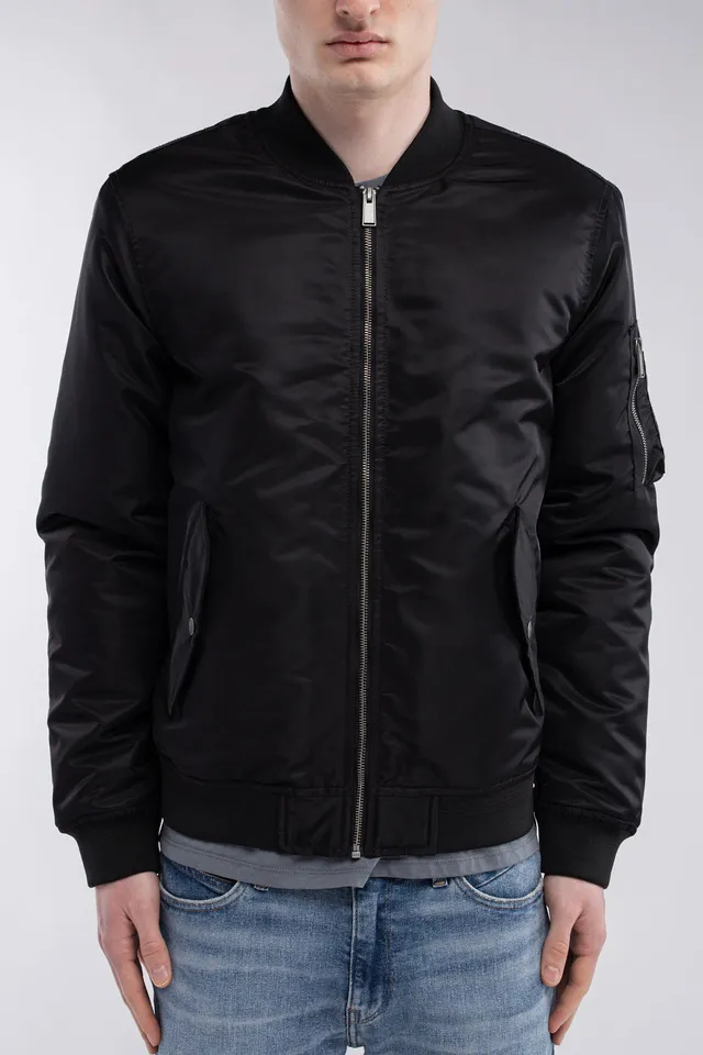 Teddy Smith B-MA1 blouson aviateur noir col bomber
