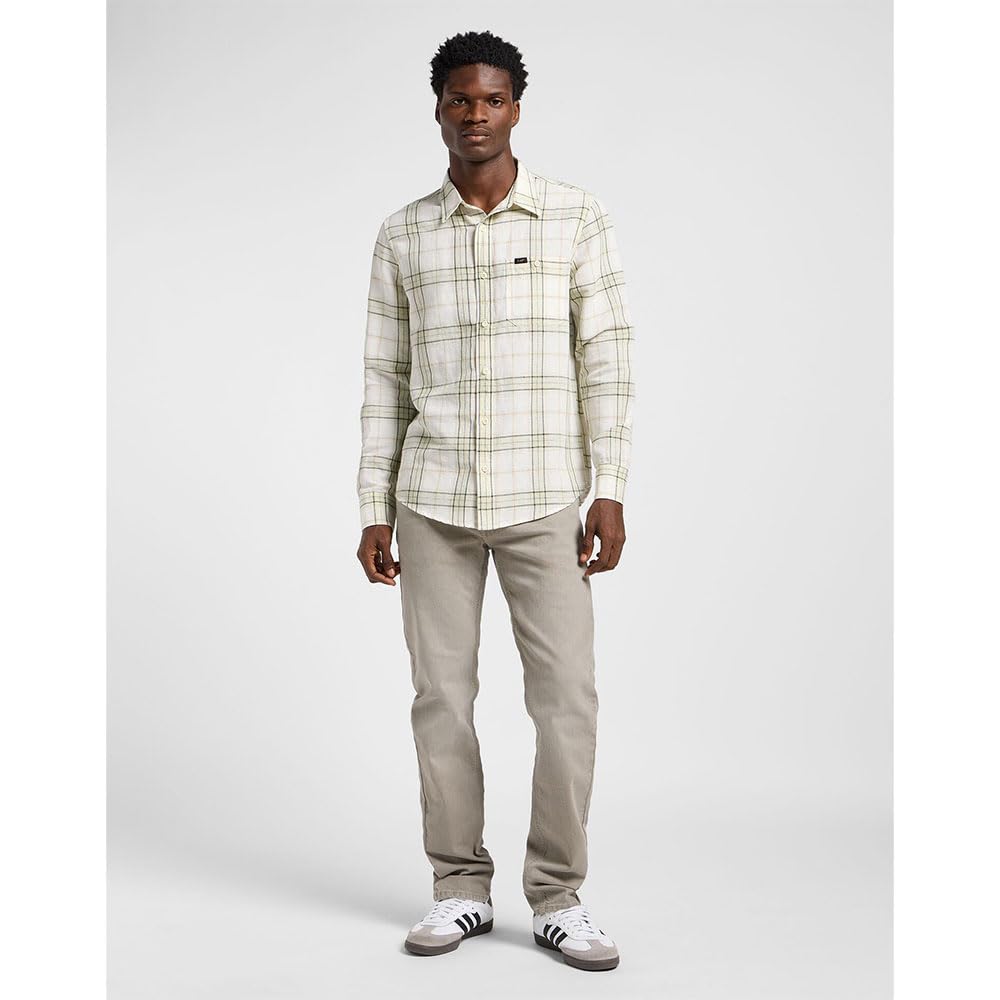 Lee Leesure Shirt chemise homme sauge coton lin