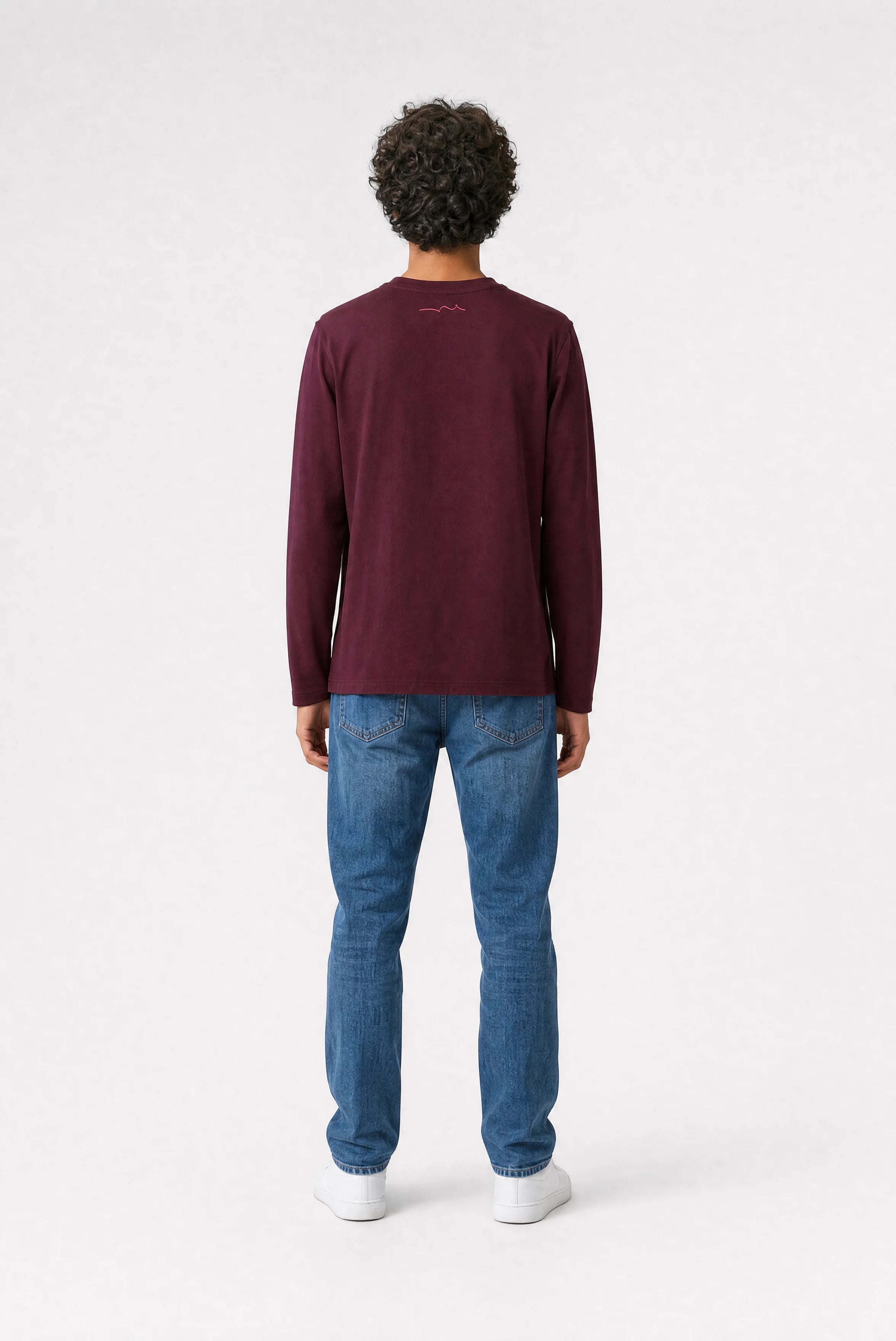 Teddy Smith T-Evan ML t-shirt bordeaux foncé garçon