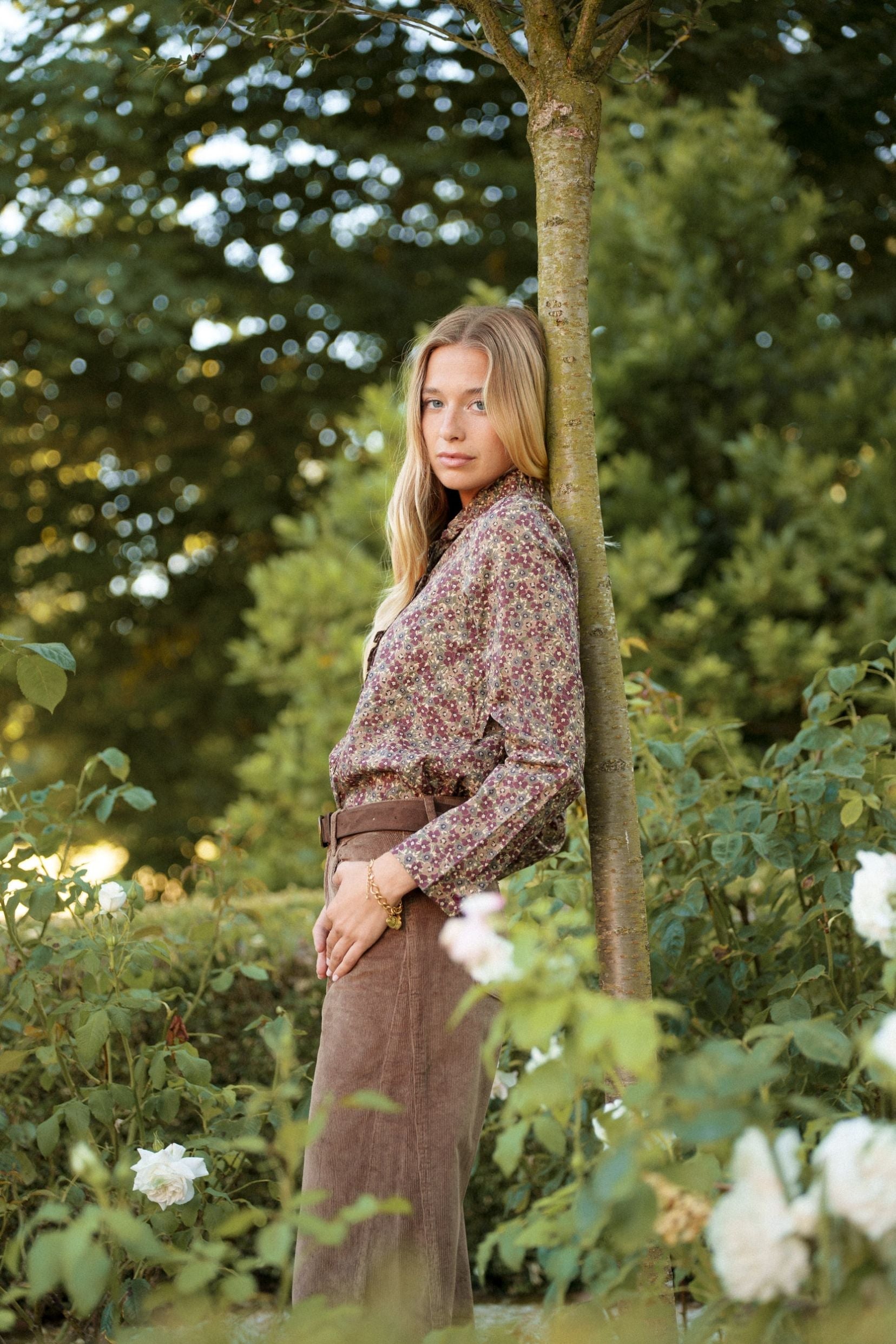 Maison Onado Erine pantalon velours camel ballon