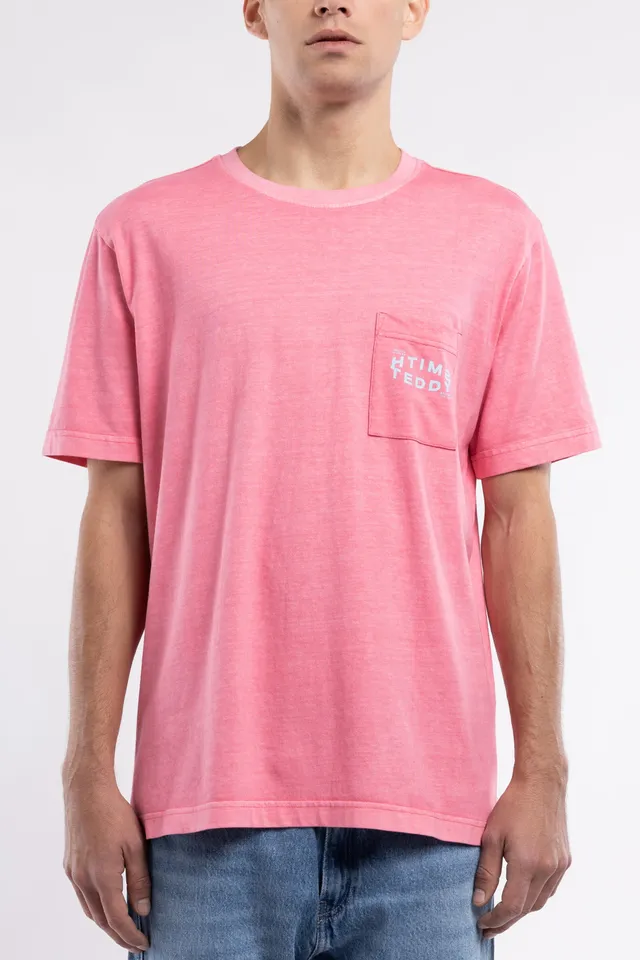 Teddy Smith T-Squad MC t-shirt homme rose vif délavé