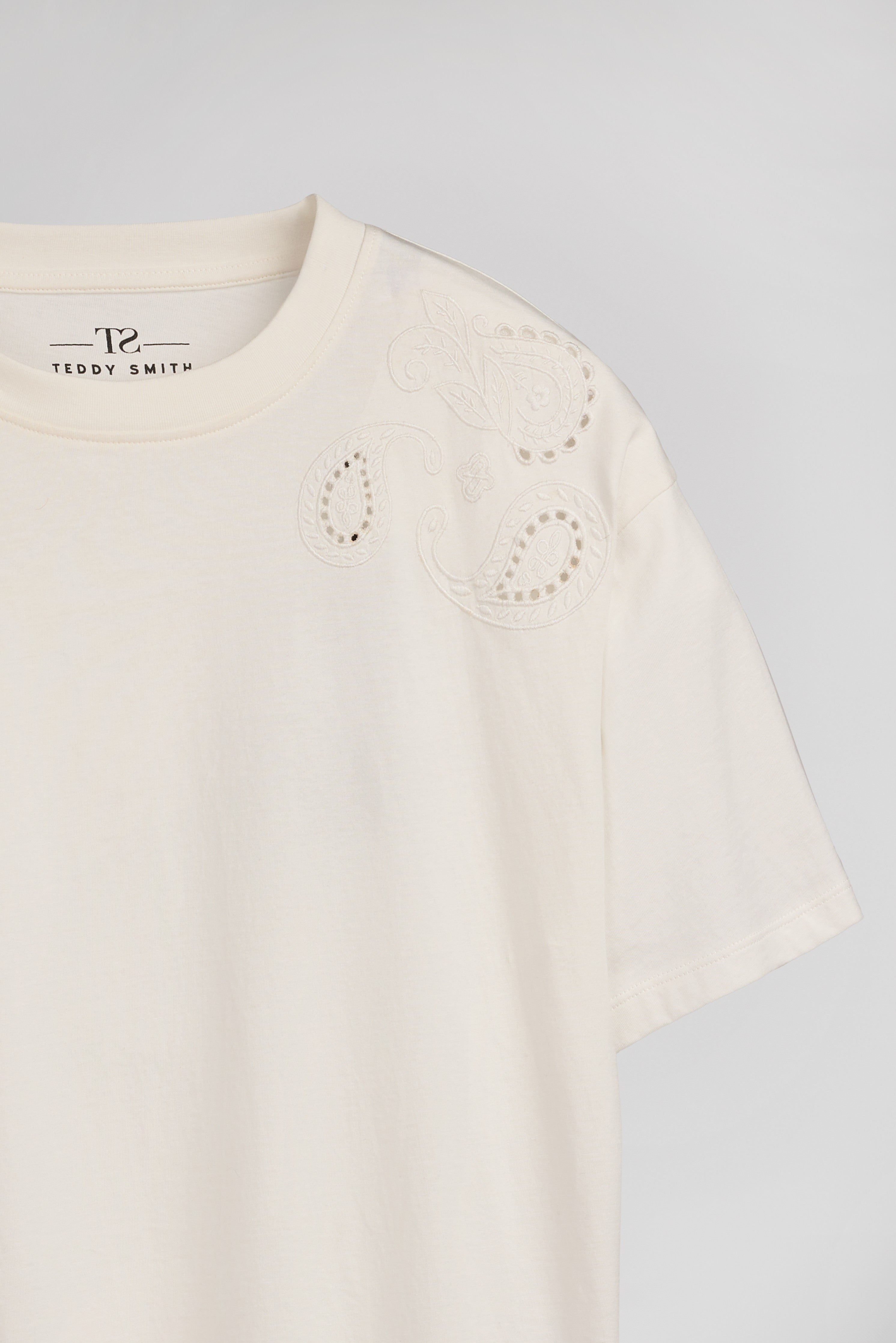 Teddy Smith T-Lyana MC Middle White t-shirt coton blanc femme