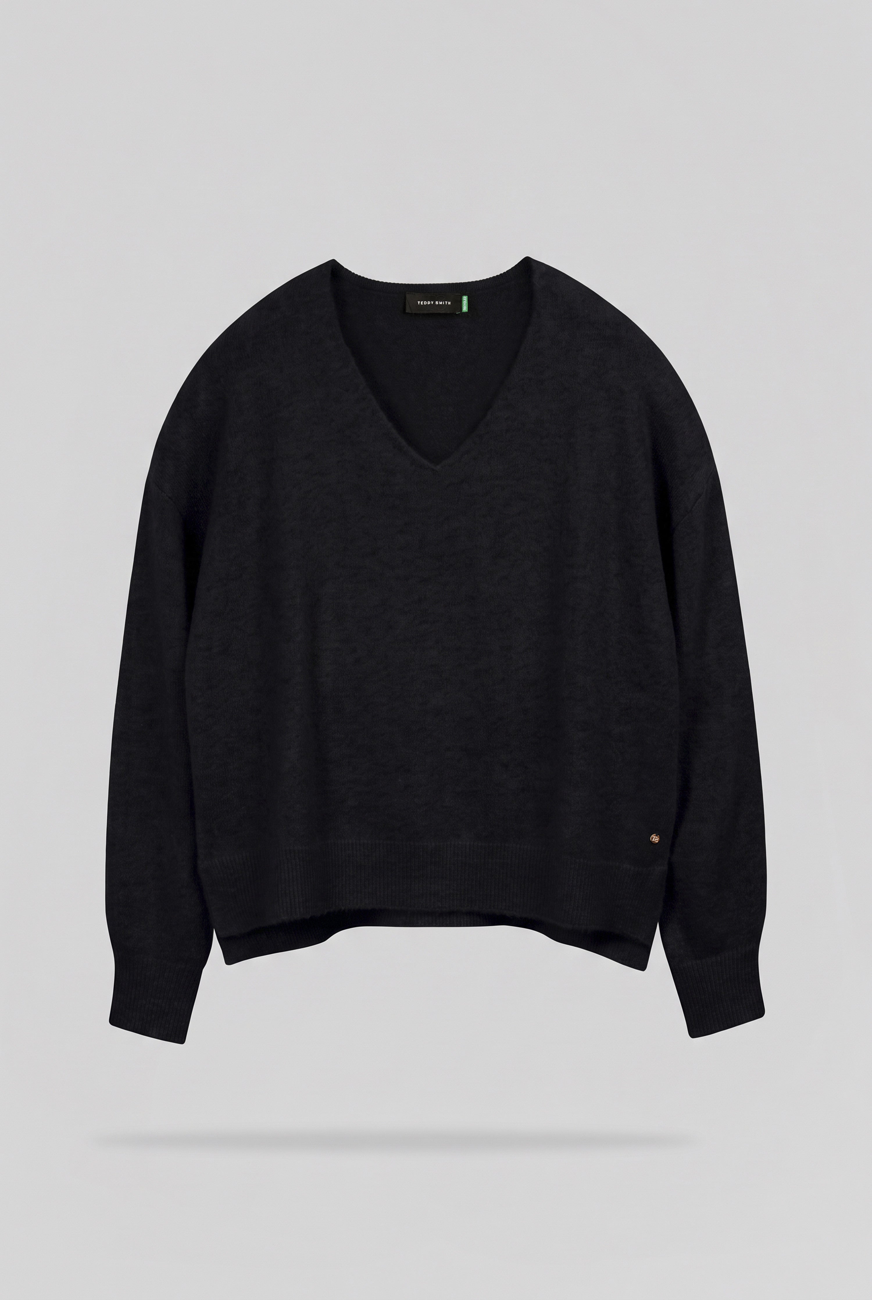 Teddy Smith P-Billie Noir pull femme col V laine