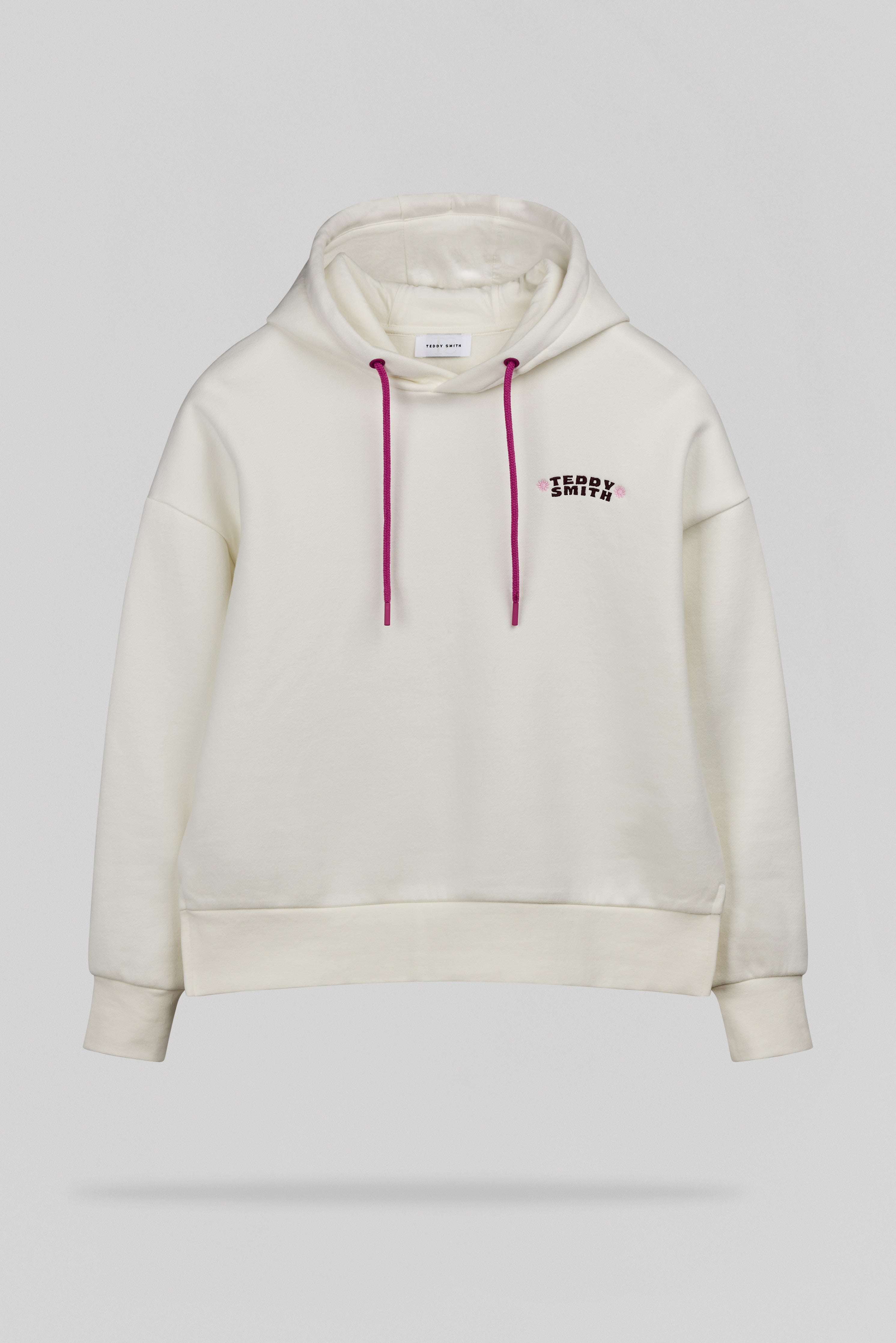Teddy Smith S-Bird Hoody sweat capuche blanc femme brodé