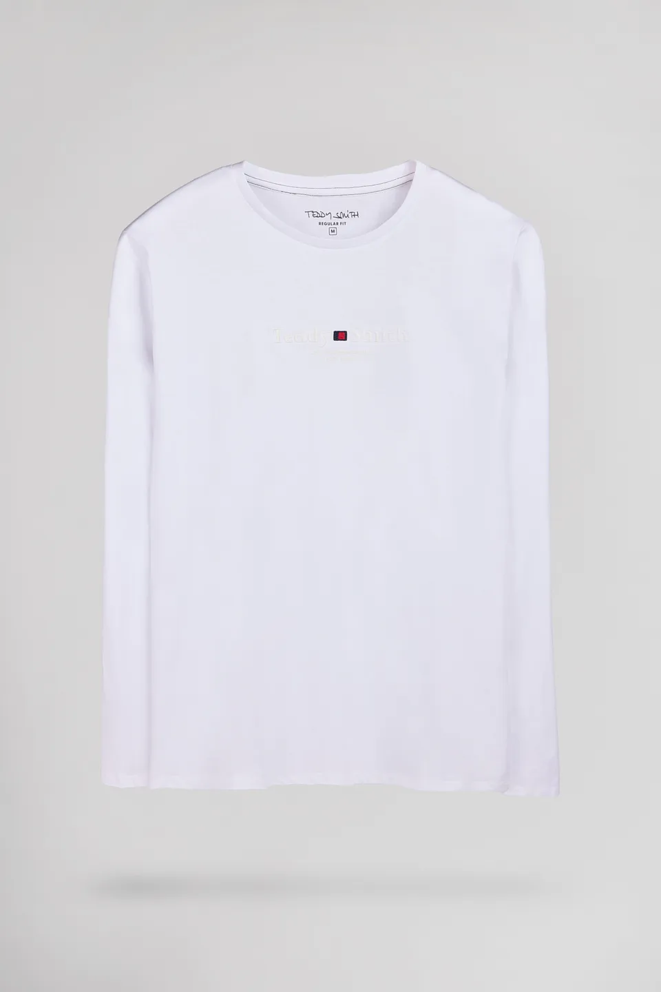 Teddy Smith T-Jim ML t-shirt blanc manches longues coton