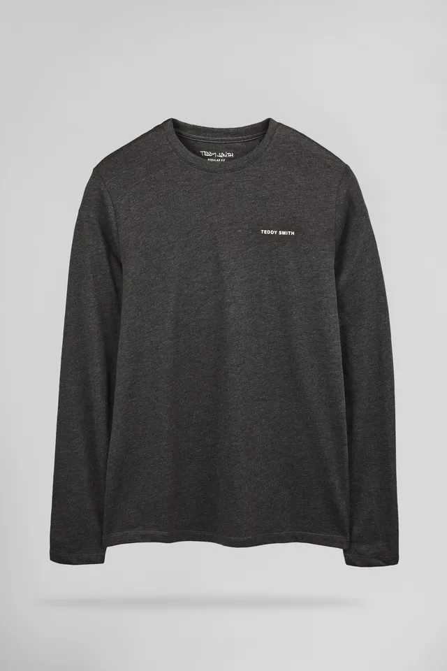 Teddy Smith The Tee 2 ML t-shirt homme anthracite chiné