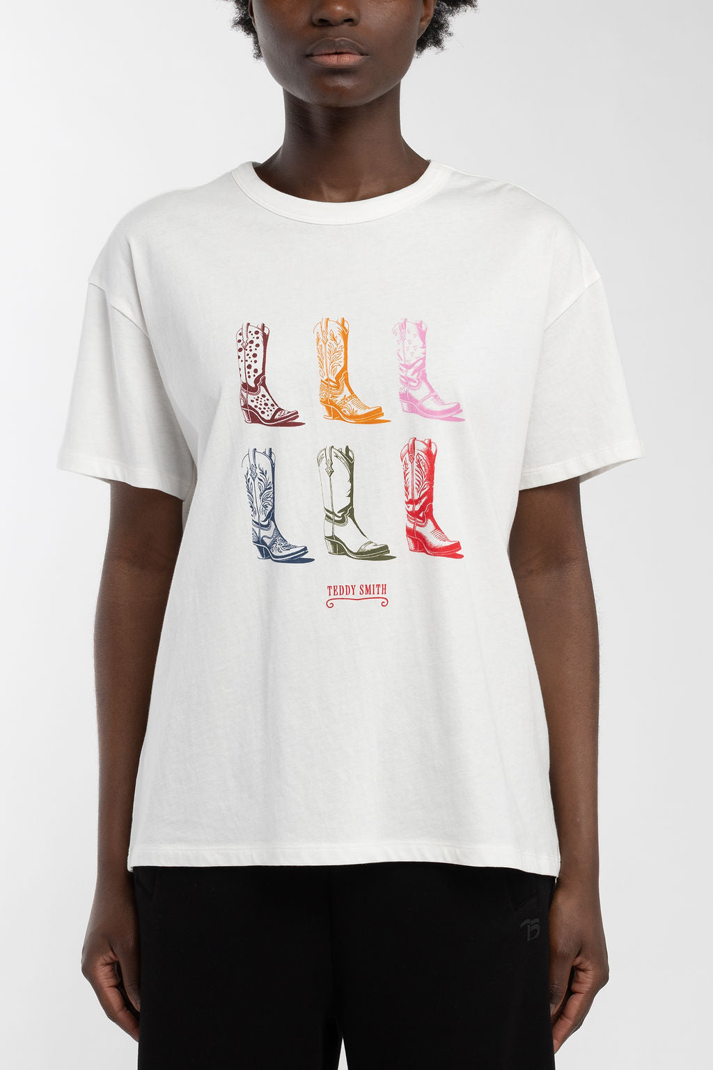 Teddy Smith T-Leya MC t-shirt oversize blanc femme