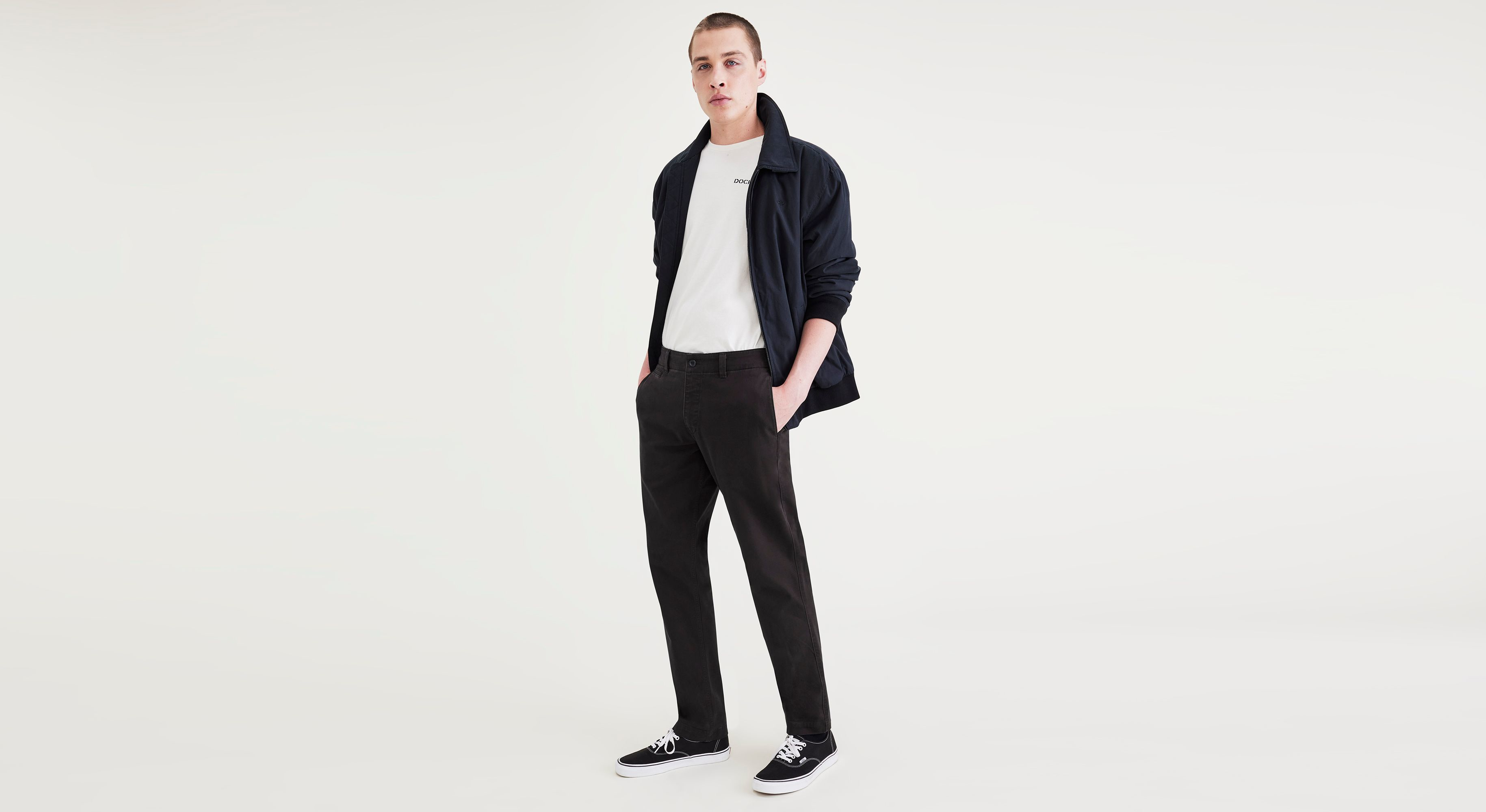 Dockers Alpha Chino pantalon slim noir stretch durable