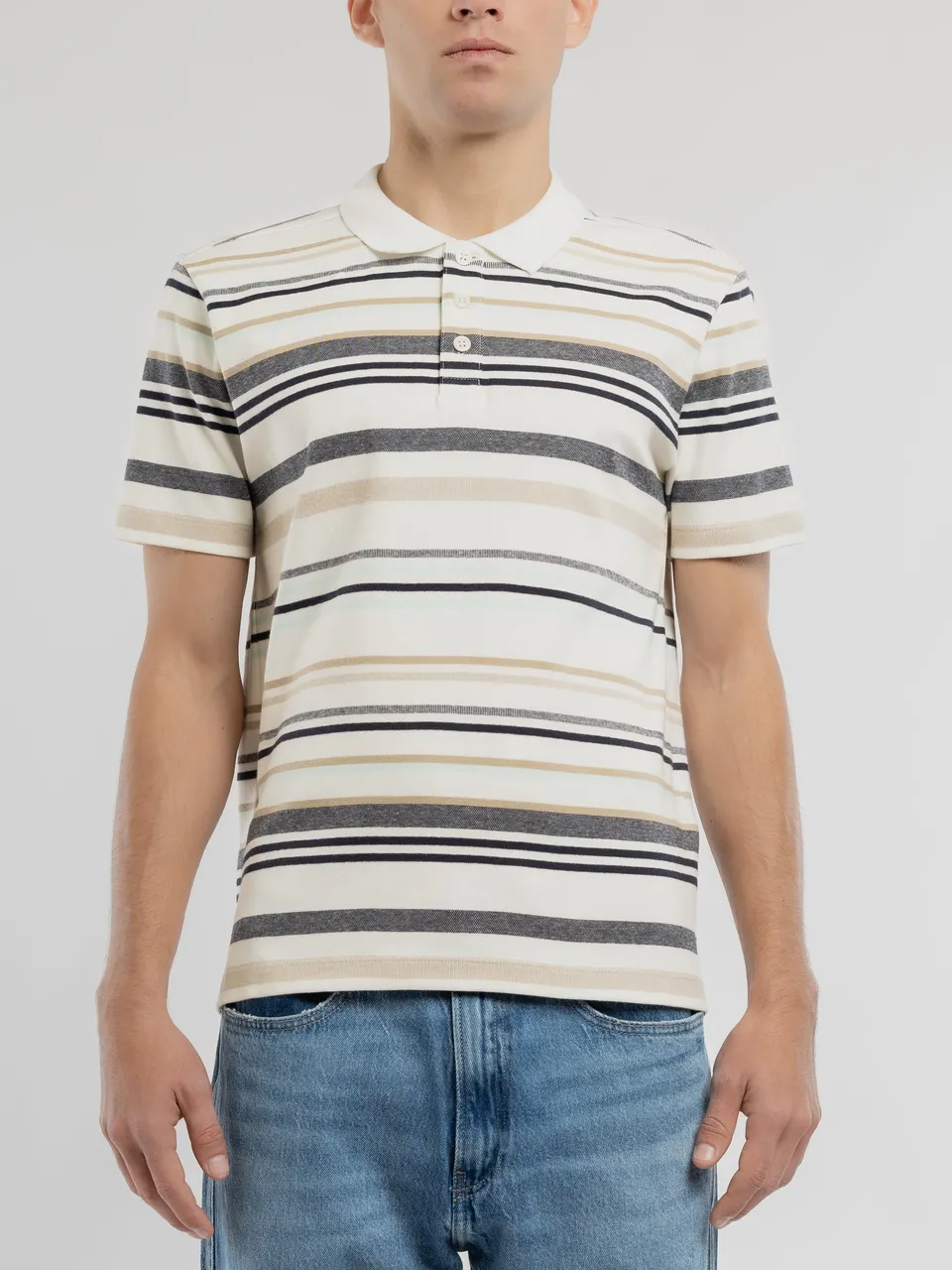 Teddy Smith P-Roy MC polo rayé blanc homme