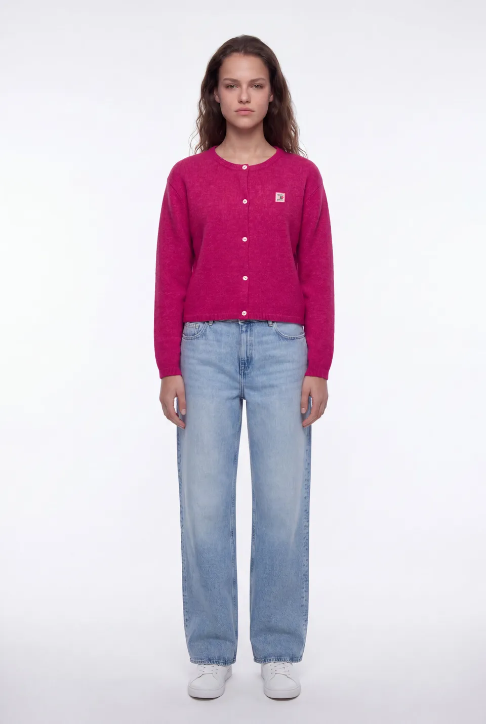 Teddy Smith G-Amelia Gilet Fushia Chiné Femme