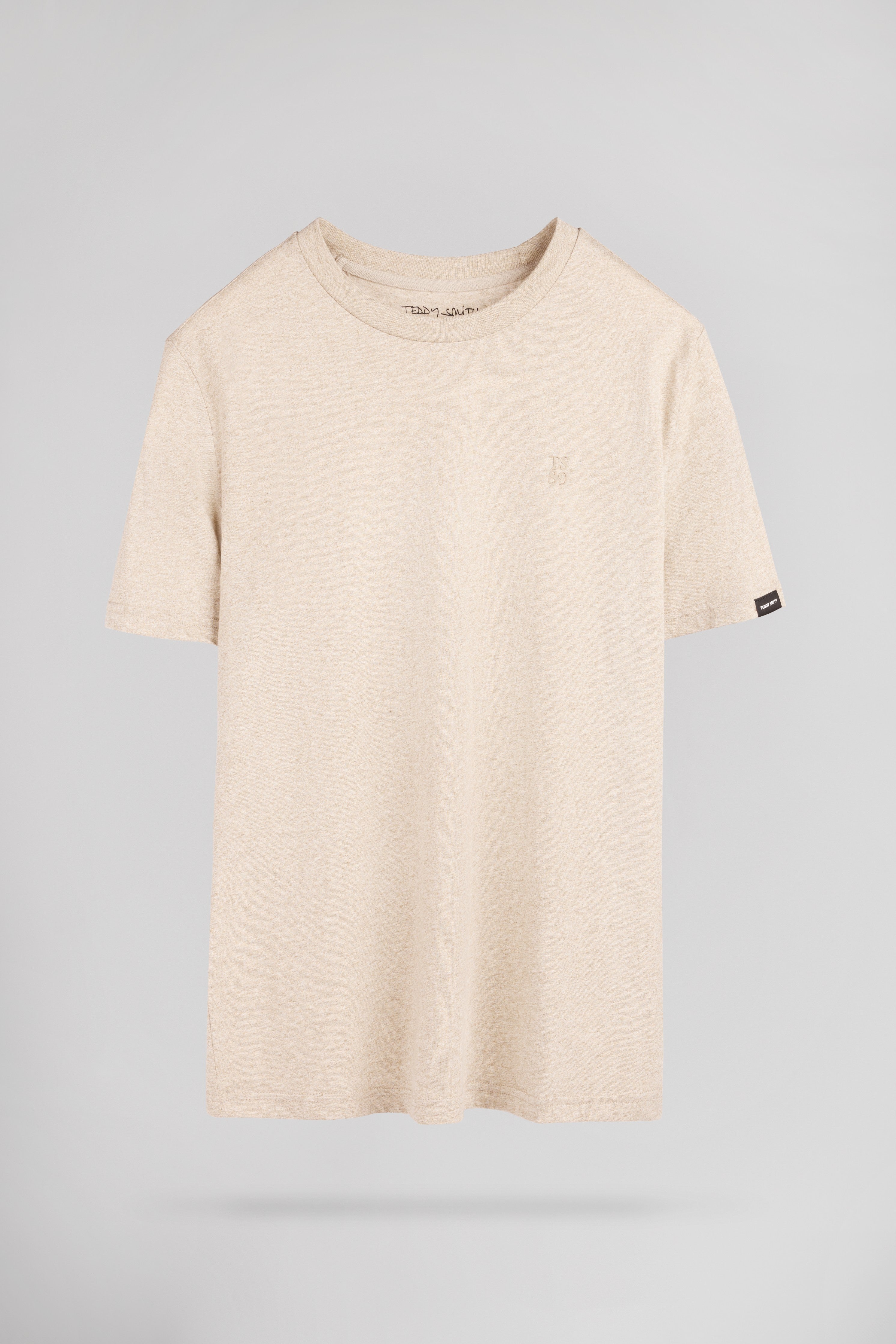 Teddy Smith T-Narvik MC t-shirt homme cream chiné