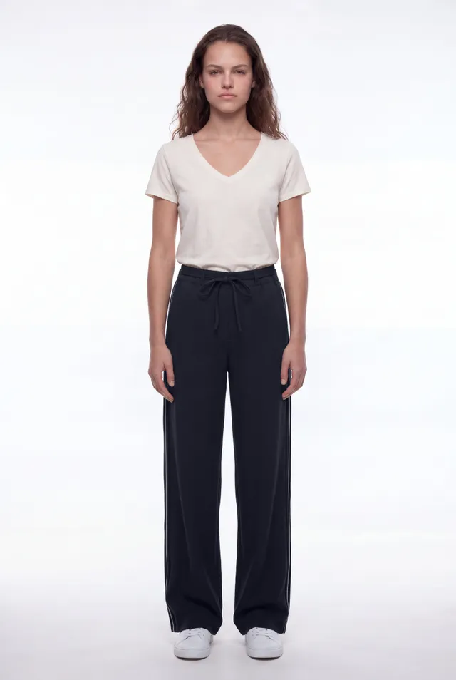 Teddy Smith P-Side pantalon bleu marine femme fluide