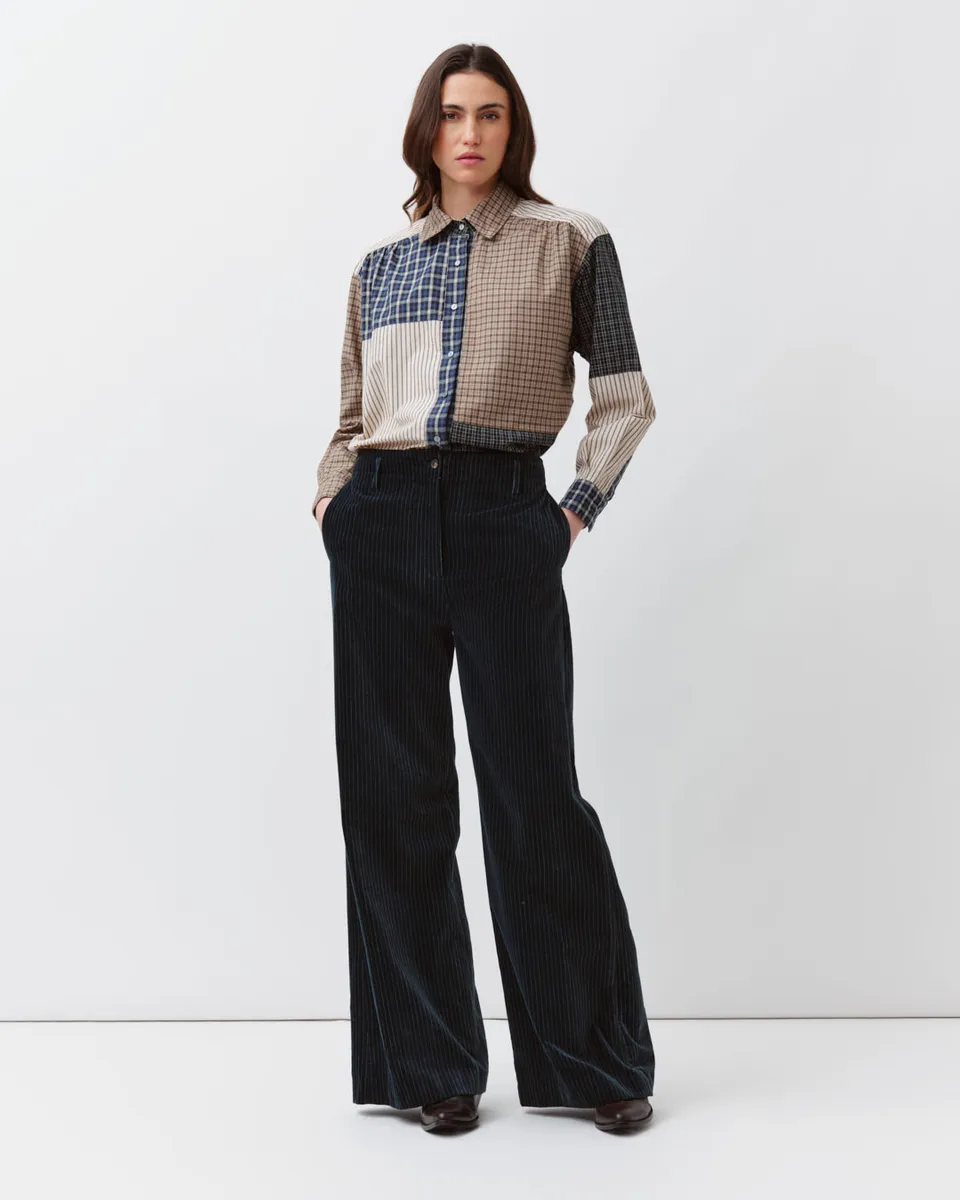 DIEGA CABIA chemise multicolore carreaux rayures