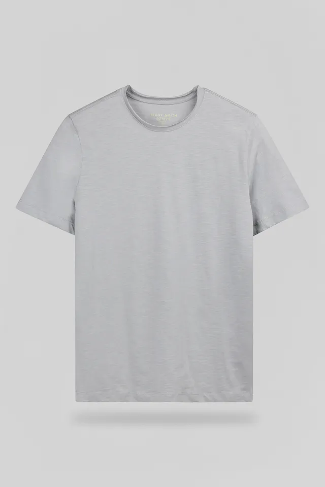 Teddy Smith T-Perry T-Shirt Bleu Fumé Slub
