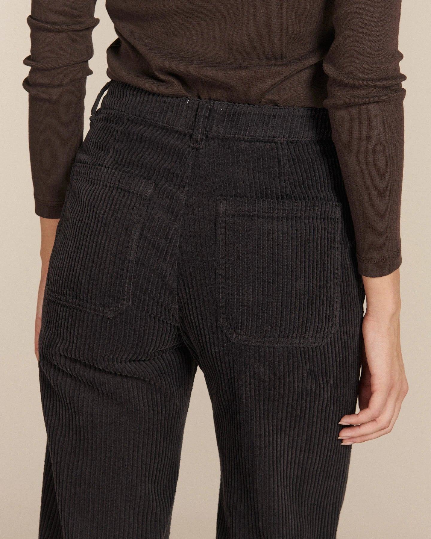 Labdip Swann Trendy Corduroy Truffle pantalon velours taille haute